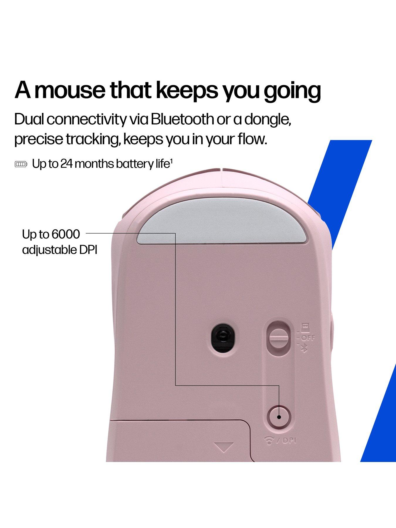 Image 4 of 7 of HP HP 400 Quiet Pink Wireless Mouse