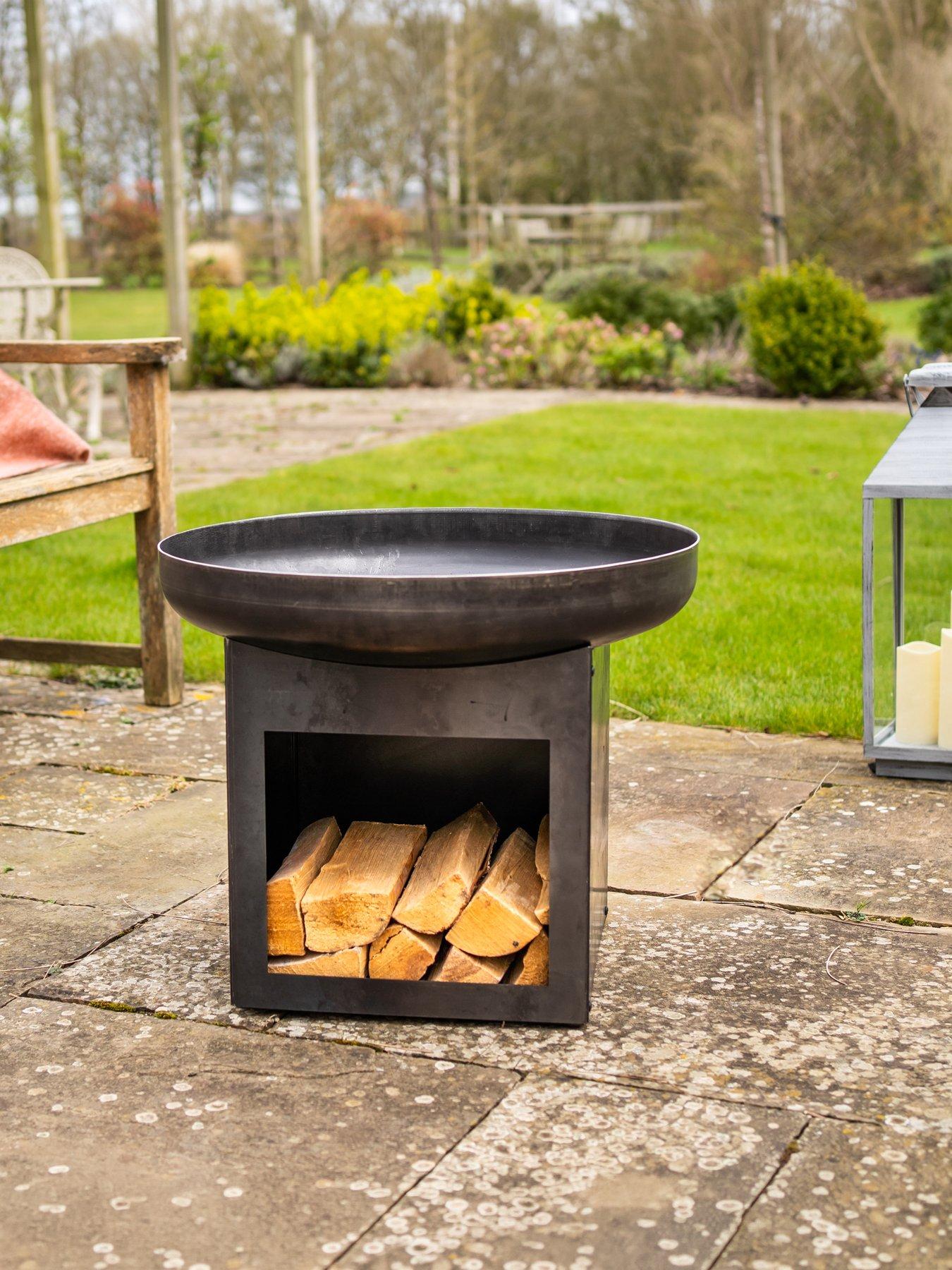 Smart Garden Laguna Fire Bowl & Log Store
