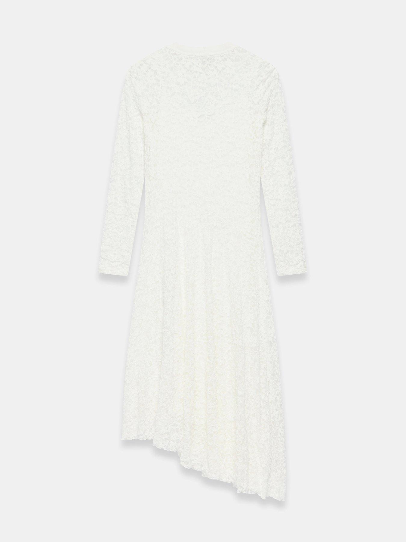 Image 6 of 6 of Mint Velvet Lace Midi Dress - White