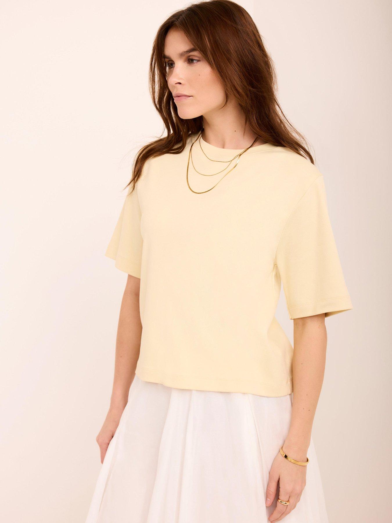 Image 4 of 6 of Mint Velvet Ultimate Cotton T-Shirt - Yellow