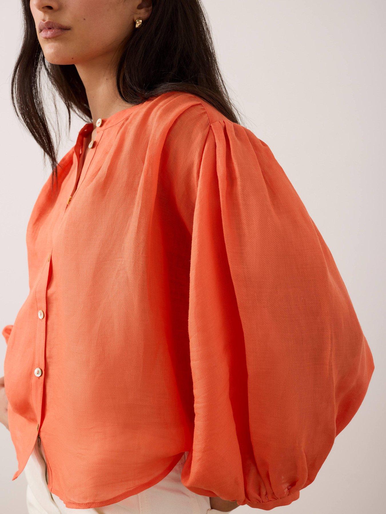 mint-velvet-orange-ramie-batwing-blouseback