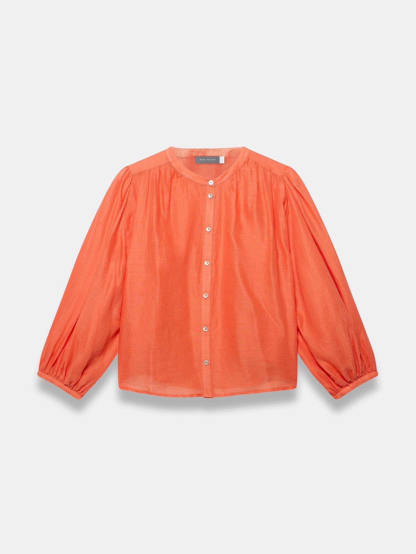 mint-velvet-orange-ramie-batwing-blousedetail