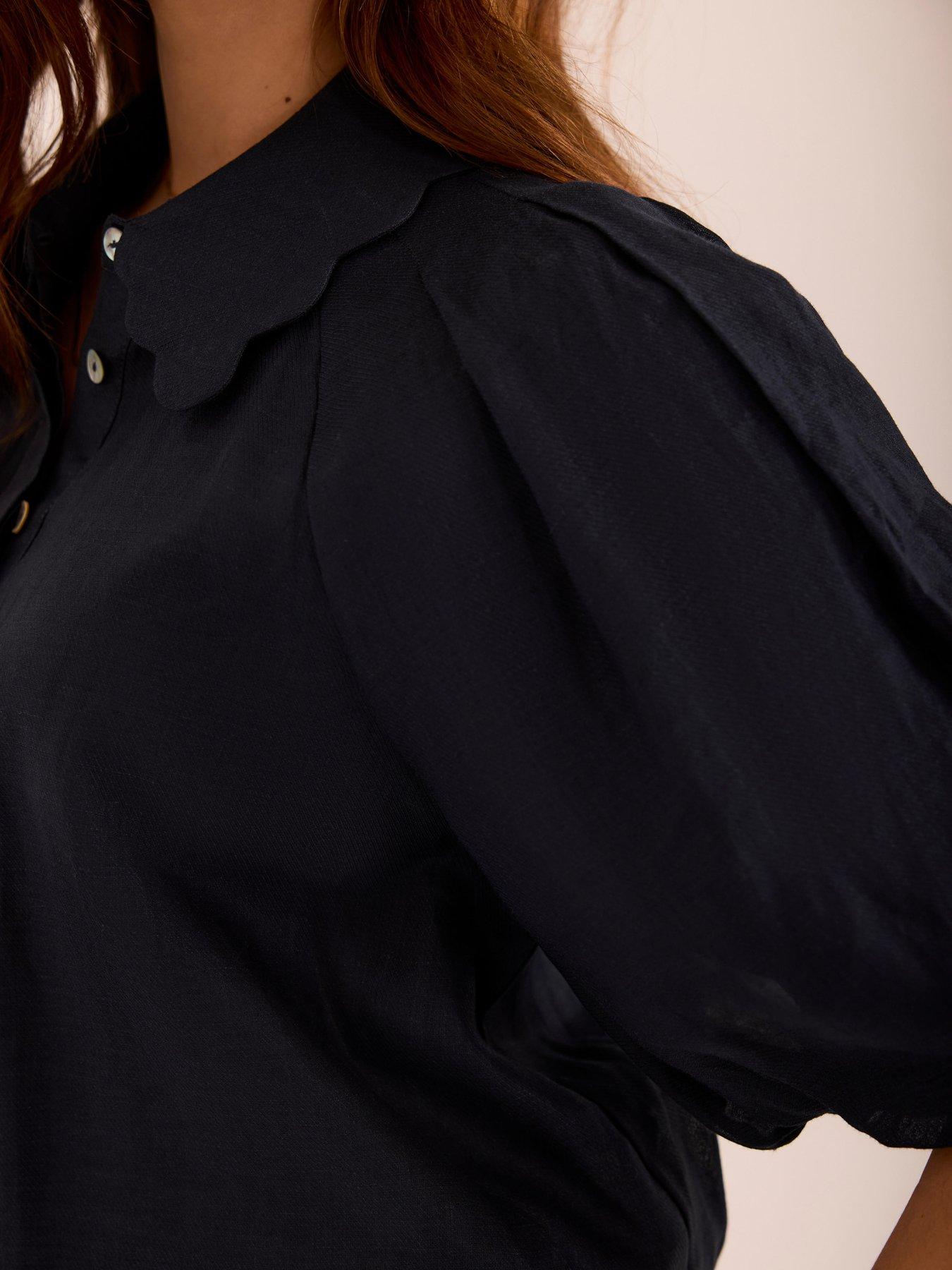 mint-velvet-navy-ramie-puff-sleeve-topback