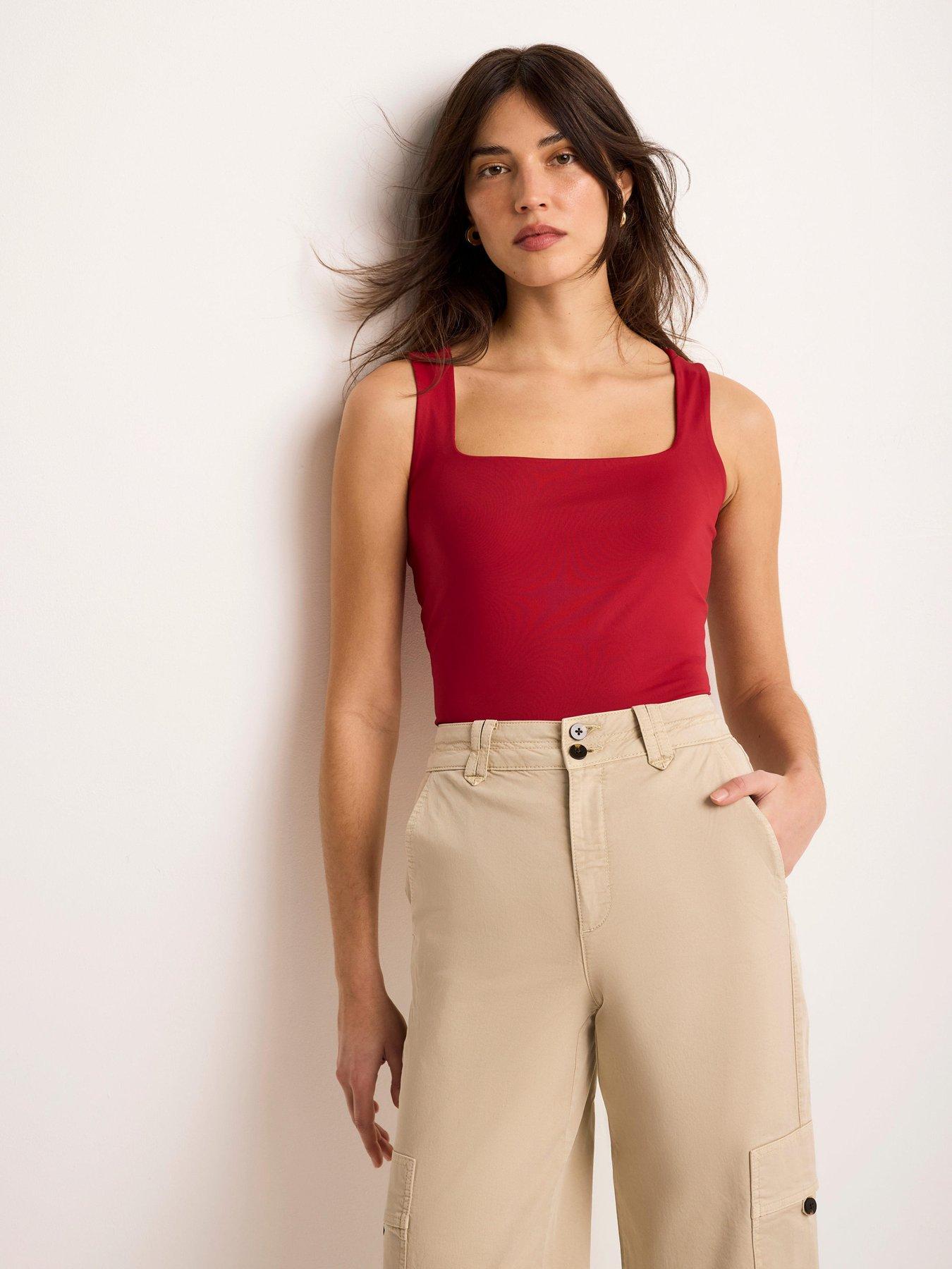 Image 3 of 6 of Mint Velvet Scoop Layering Vest - Red