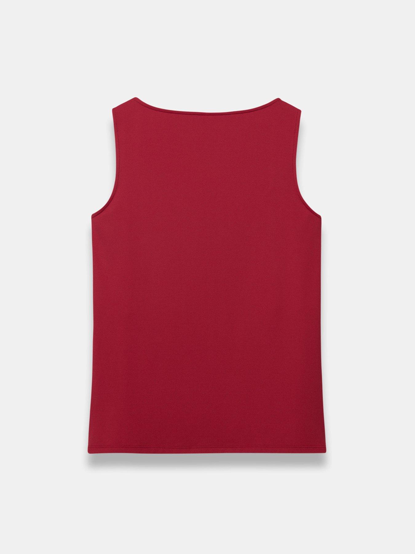 Image 6 of 6 of Mint Velvet Scoop Layering Vest - Red