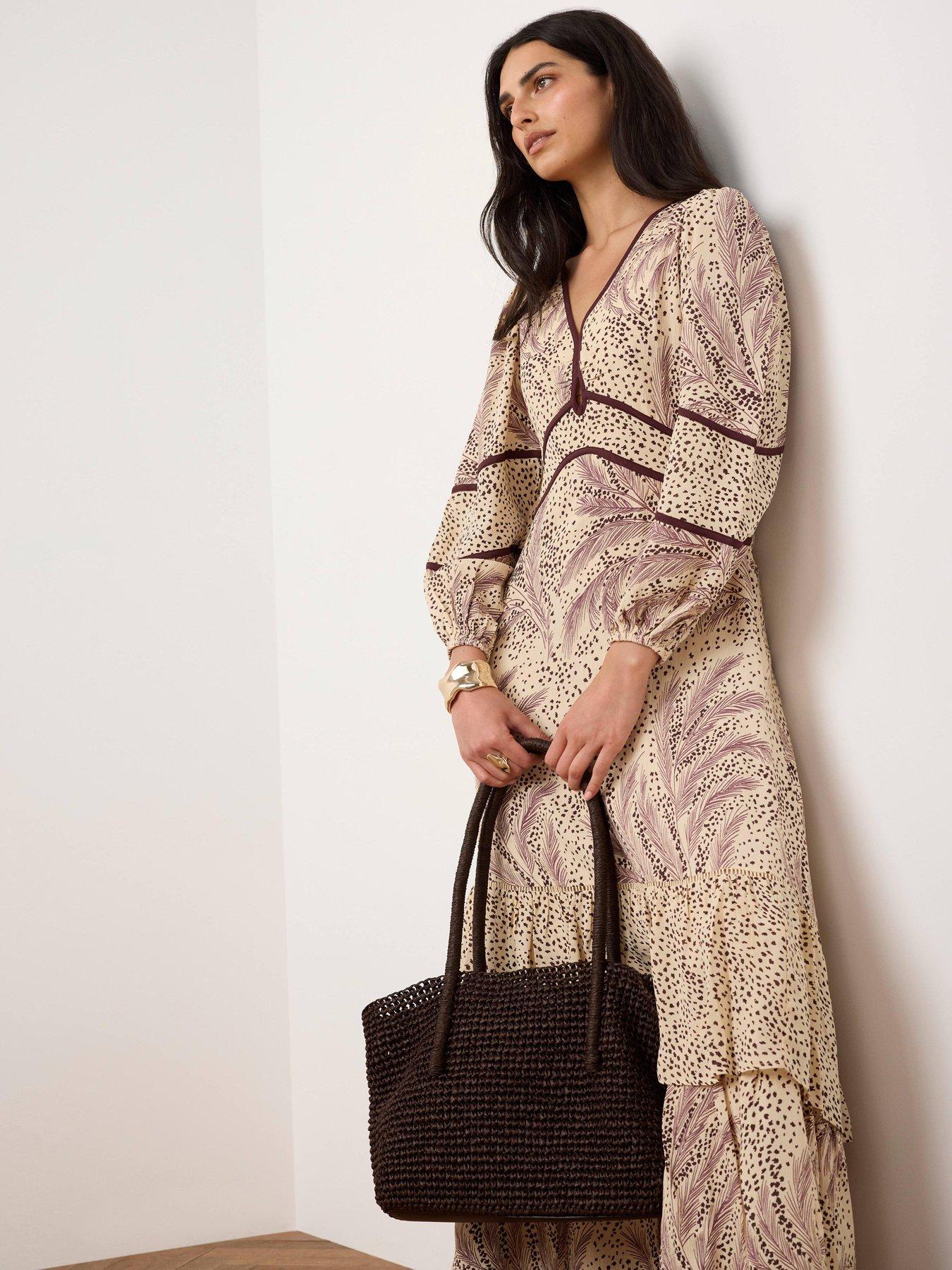 Image 2 of 6 of Mint Velvet Cream Printed Boho Maxi Dress