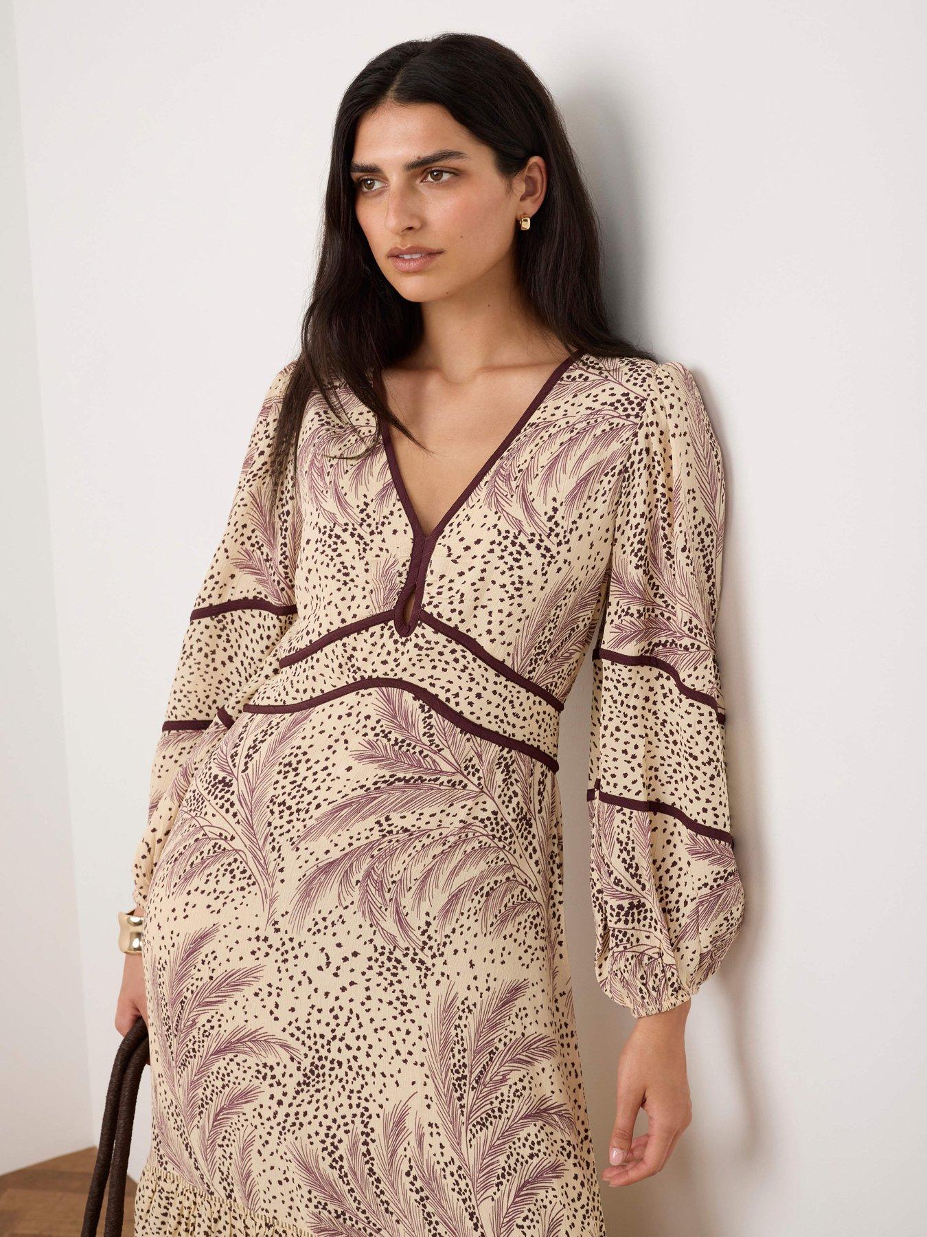 Image 4 of 6 of Mint Velvet Cream Printed Boho Maxi Dress