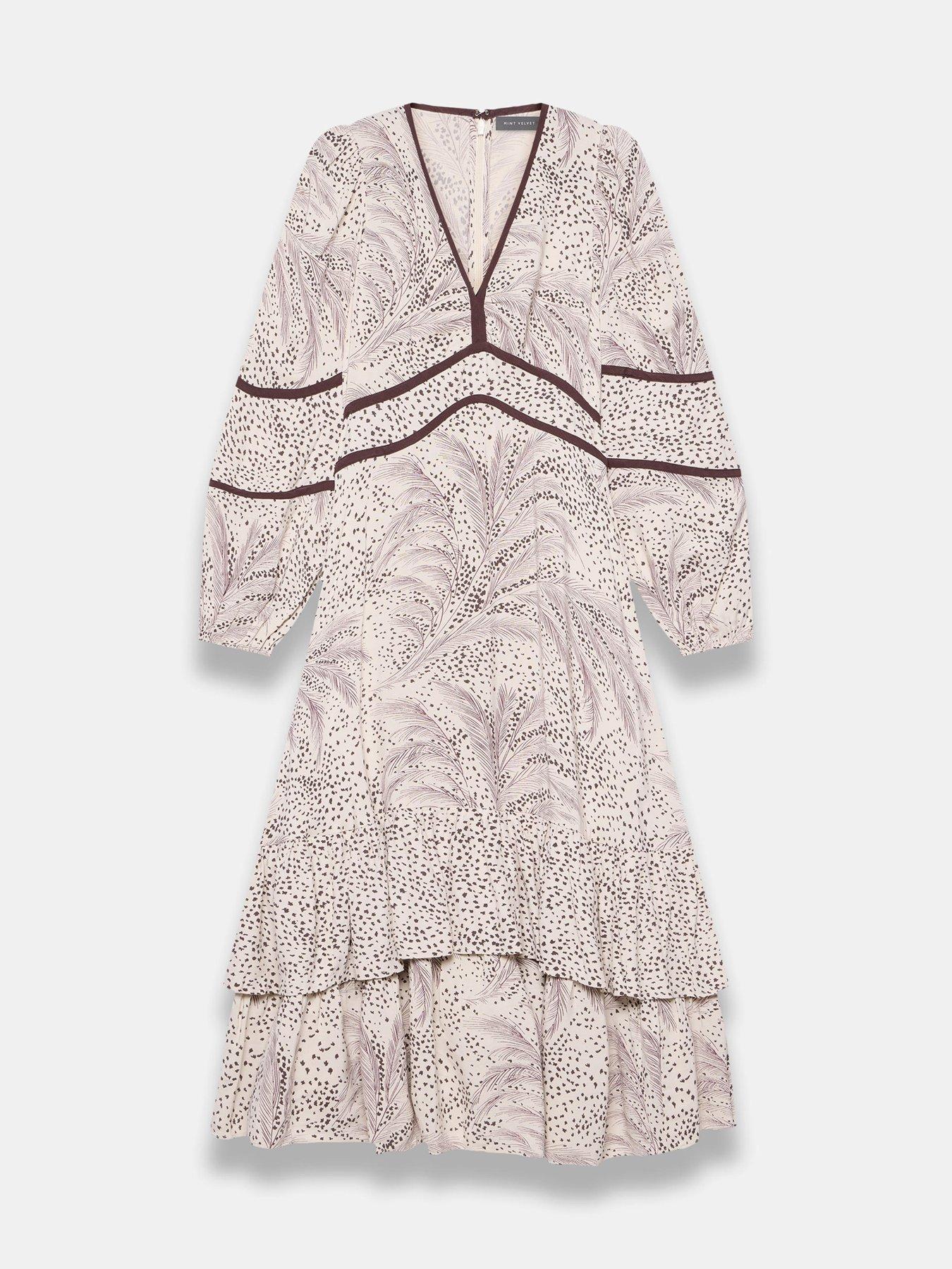 Image 5 of 6 of Mint Velvet Cream Printed Boho Maxi Dress