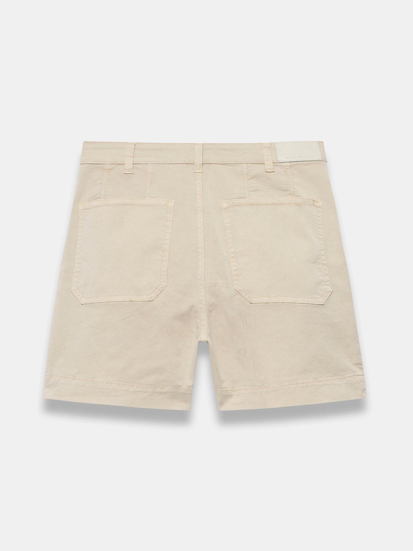 Image 6 of 6 of Mint Velvet Neutral Pleated Chino Short