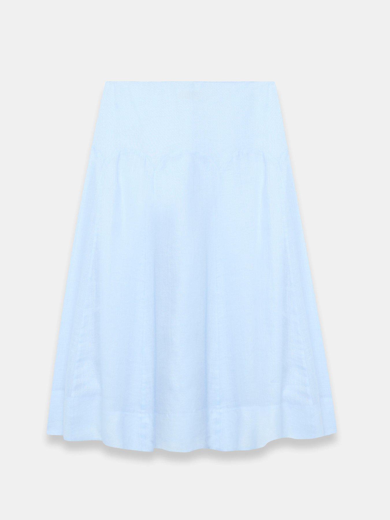 mint-velvet-blue-scallop-ramie-skirtdetail