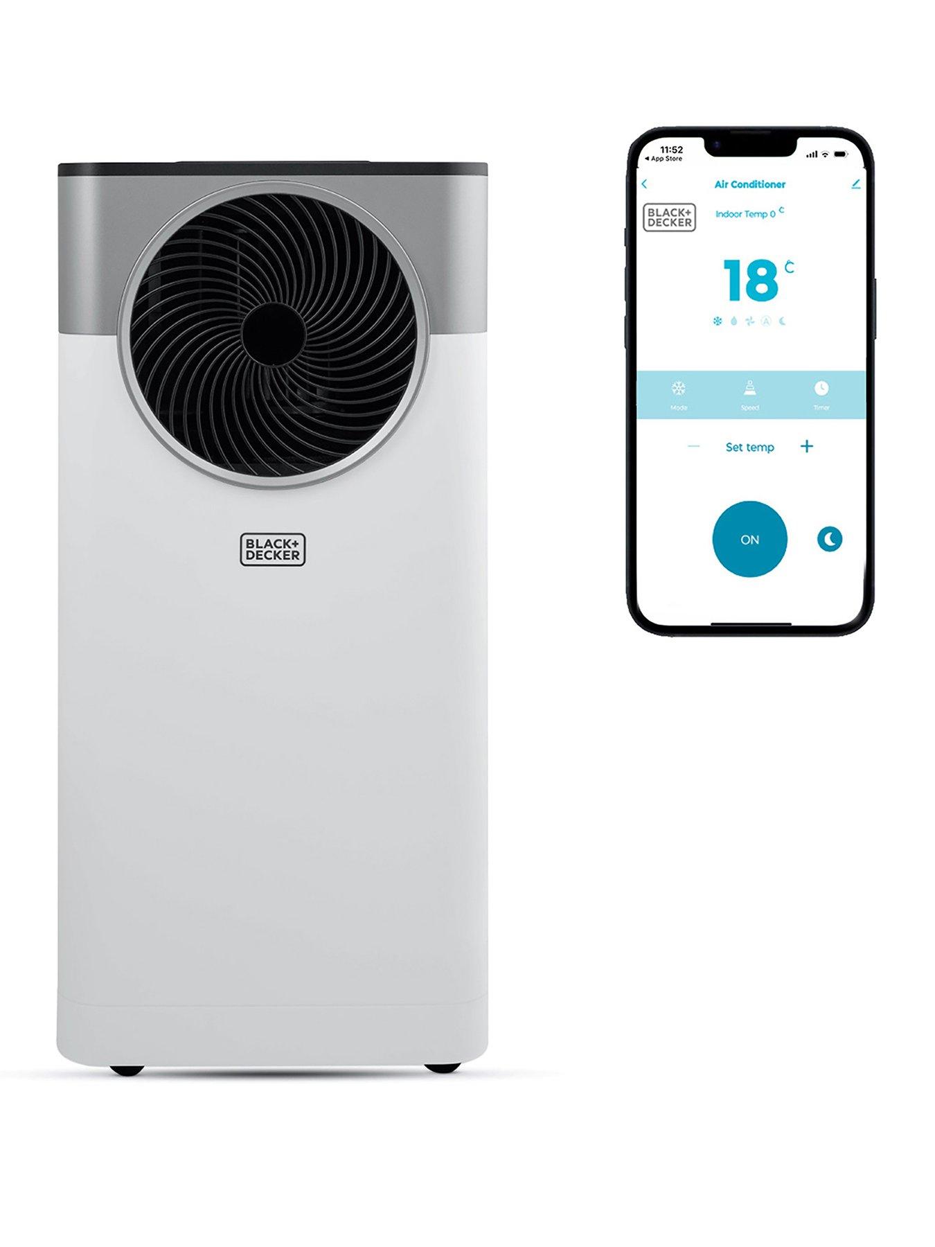 Black & Decker 9000 BTU Smart 3-in-1 Air Conditioner, Dehumidifier & Fan, White