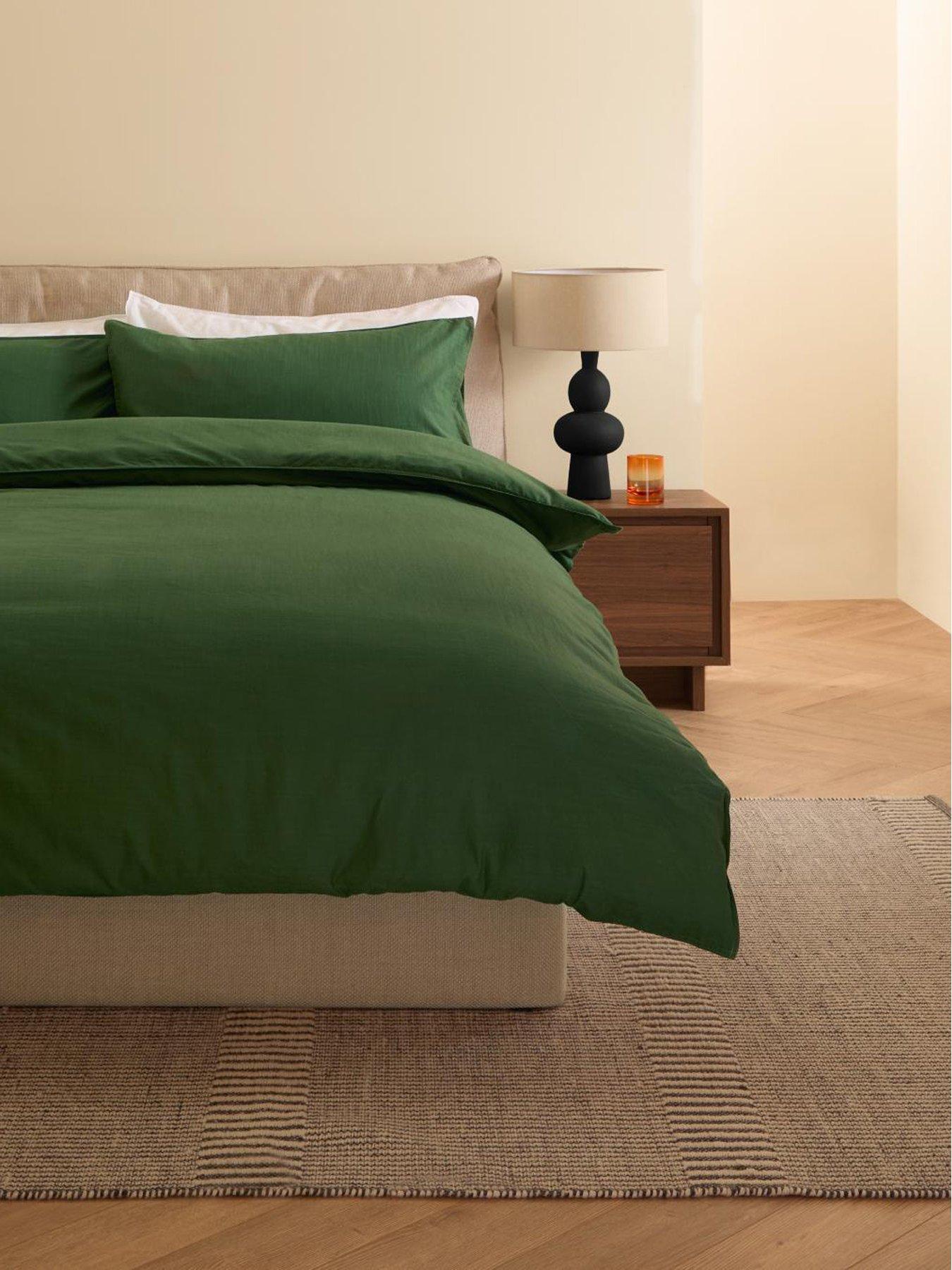made-textured-cotton-duvet-set-dark-greenfront