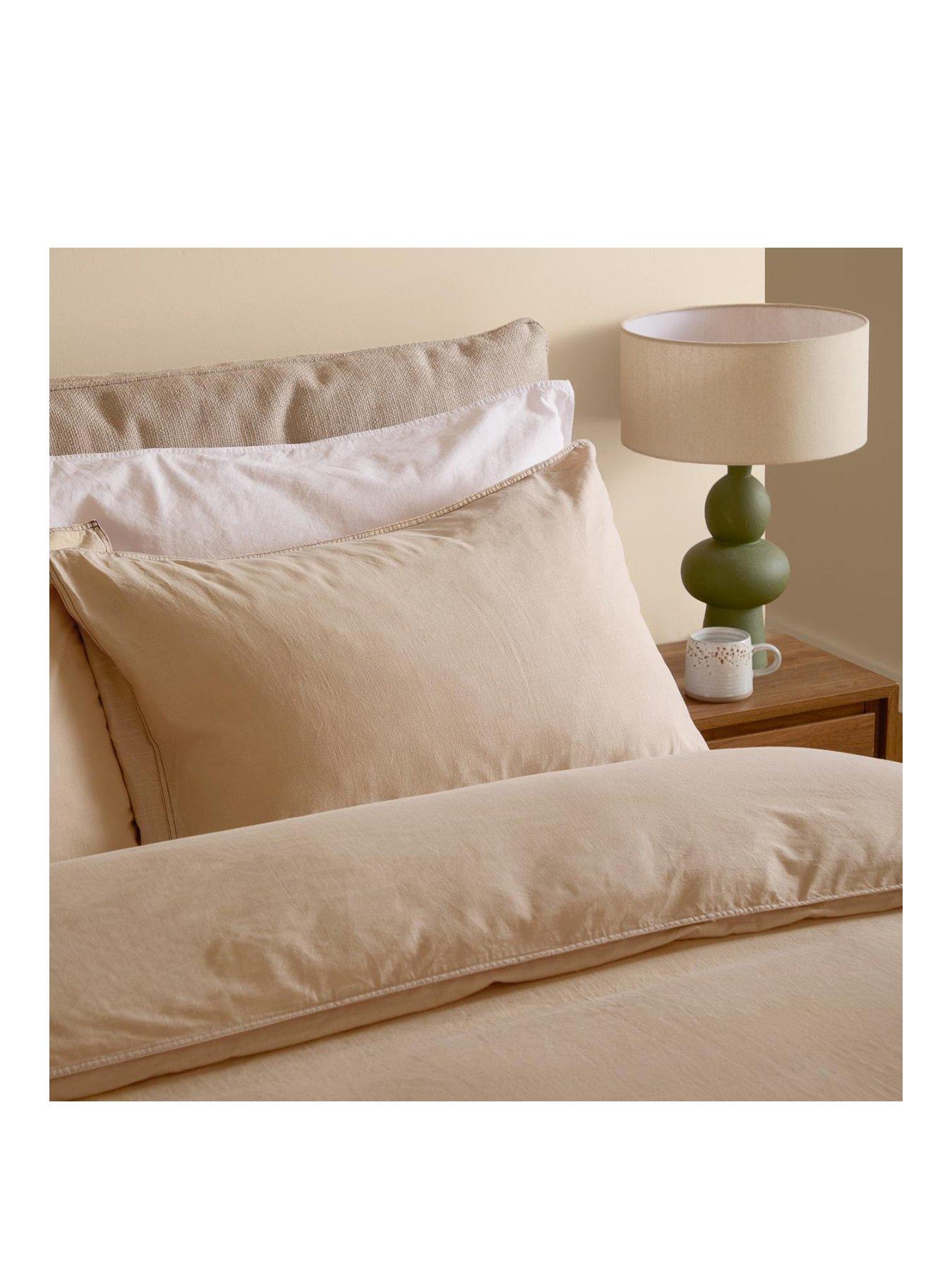 Image 2 of 3 of Made Textured Cotton Double Duvet Set Natural
