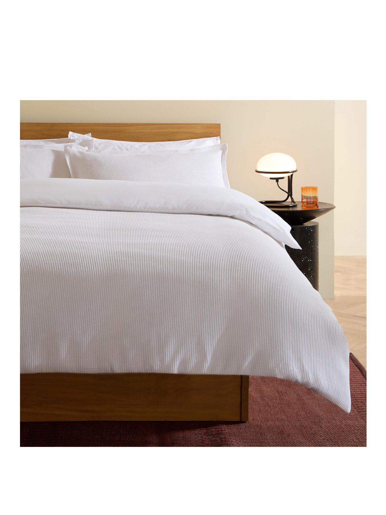Image 2 of 3 of Made Cosy Waffle Duvet Set White