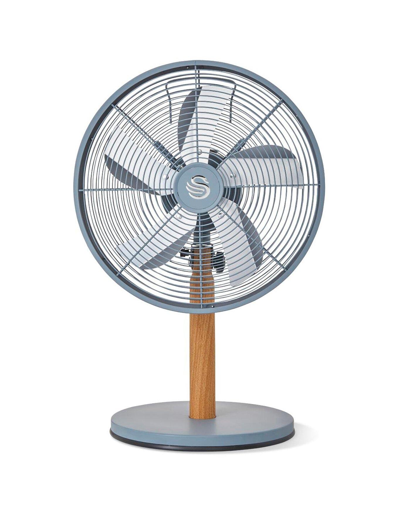 Swan Nordic 12 Inch Desk Fan with 5 Blades, Low Noise, Slate Grey