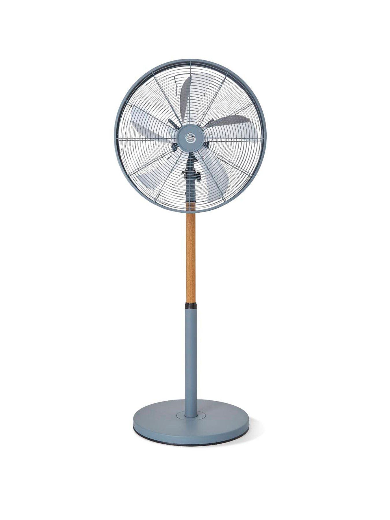 Swan Nordic 16-Inch Pedestal Fan with 4 Power Levels, Grey