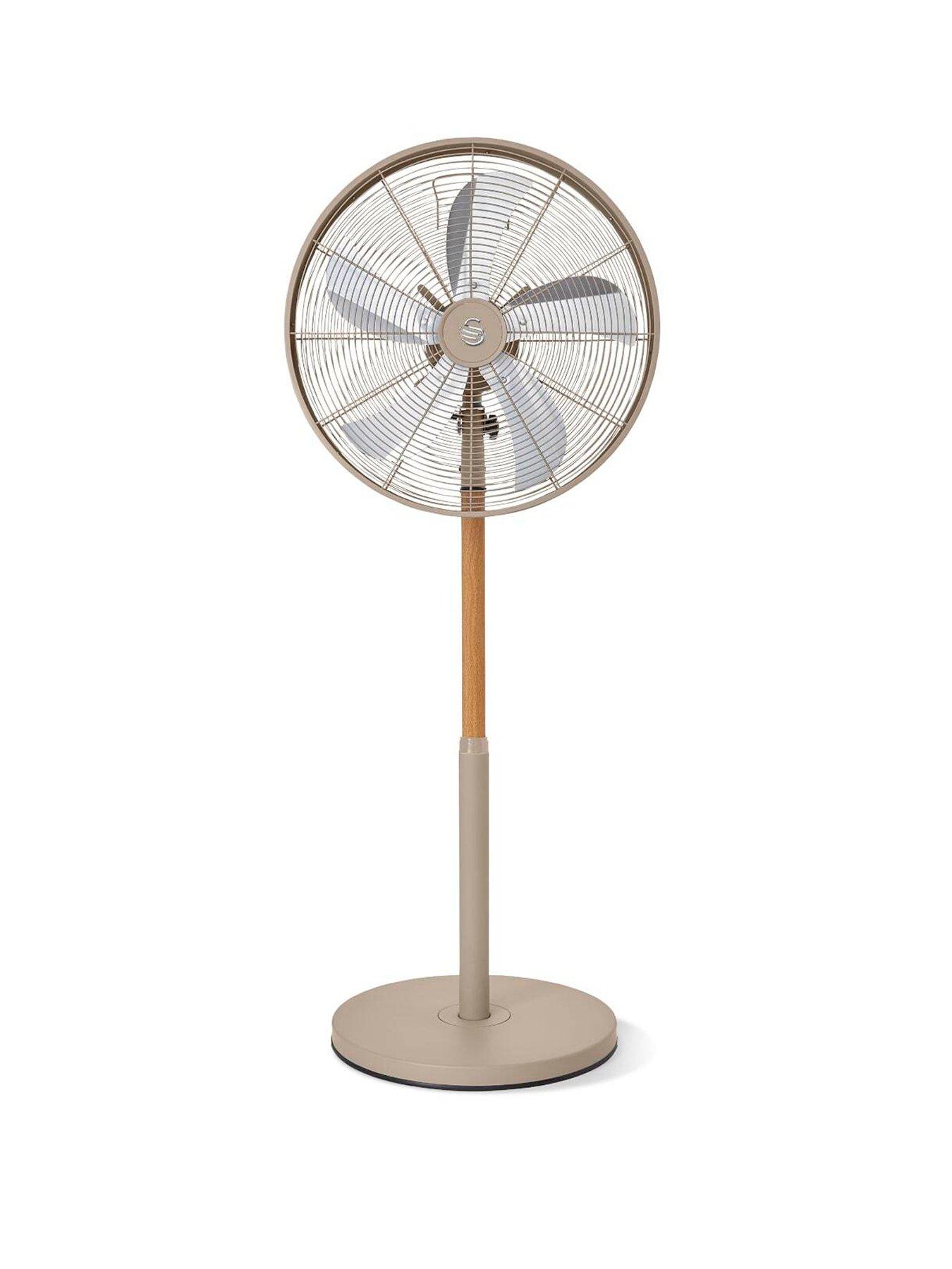 Swan Nordic 16-Inch Pedestal Fan with 4 Power Levels, Oatmeal