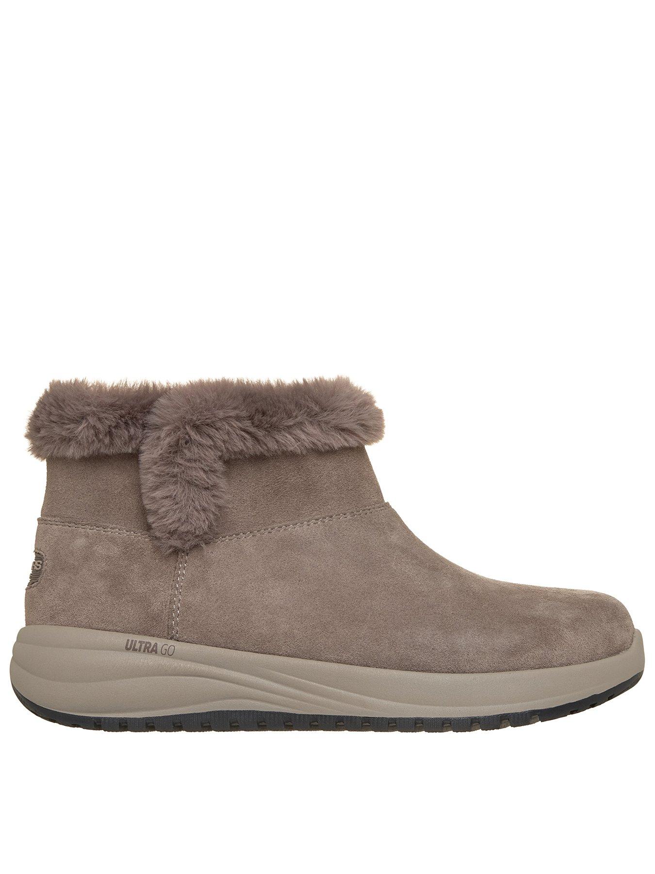 Image 1 of 6 of Skechers On-The-Go Stellar Cosy Step Ankle Boots - Beige