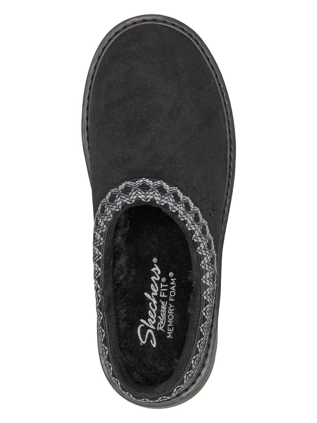 Image 3 of 6 of Skechers BOBS Keepsakes Cosy Fest Faux Shearling Mule Slippers - Black