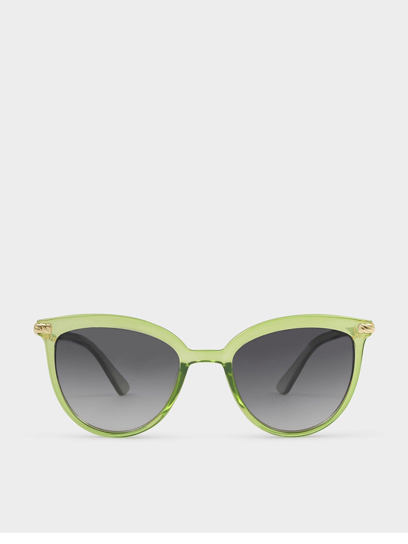 Image 1 of 6 of Katie Loxton Ravello Sunglasses- Green Transparent