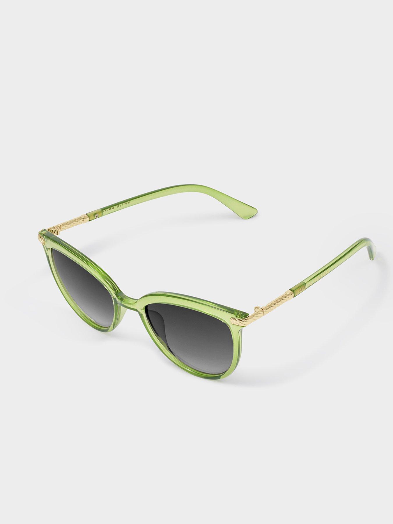 Image 4 of 6 of Katie Loxton Ravello Sunglasses- Green Transparent