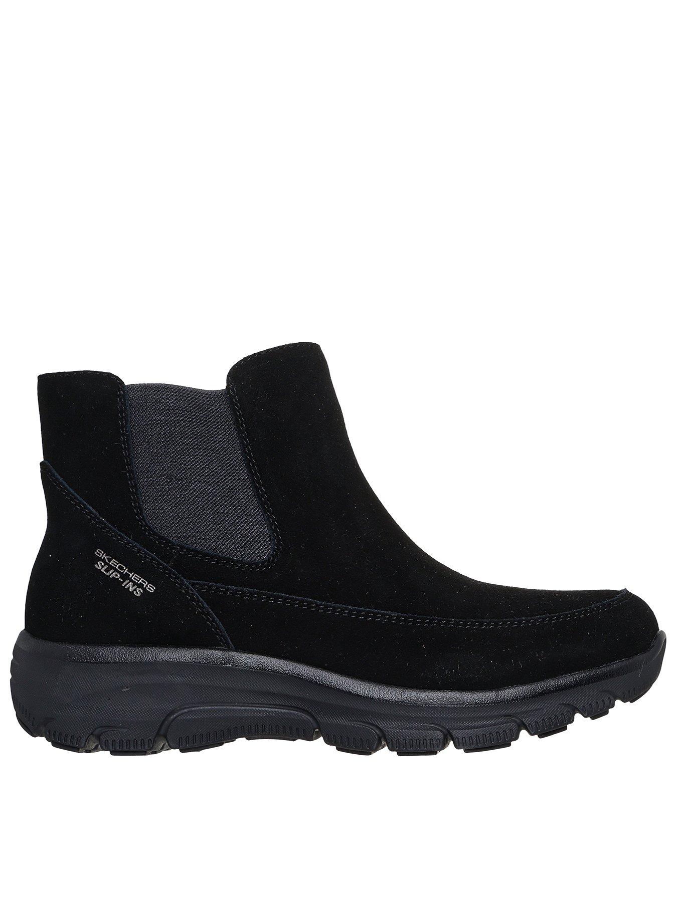 Image 1 of 6 of Skechers Easy Going Casual Icon Slip-ins Chelsea Suede Boot W/air-cooled Mf - Black Suede