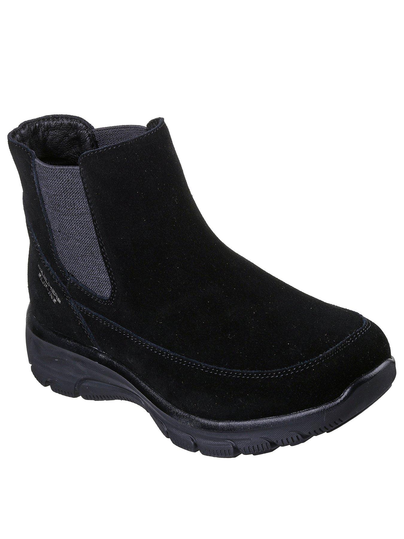 Image 2 of 6 of Skechers Easy Going Casual Icon Slip-ins Chelsea Suede Boot W/air-cooled Mf - Black Suede