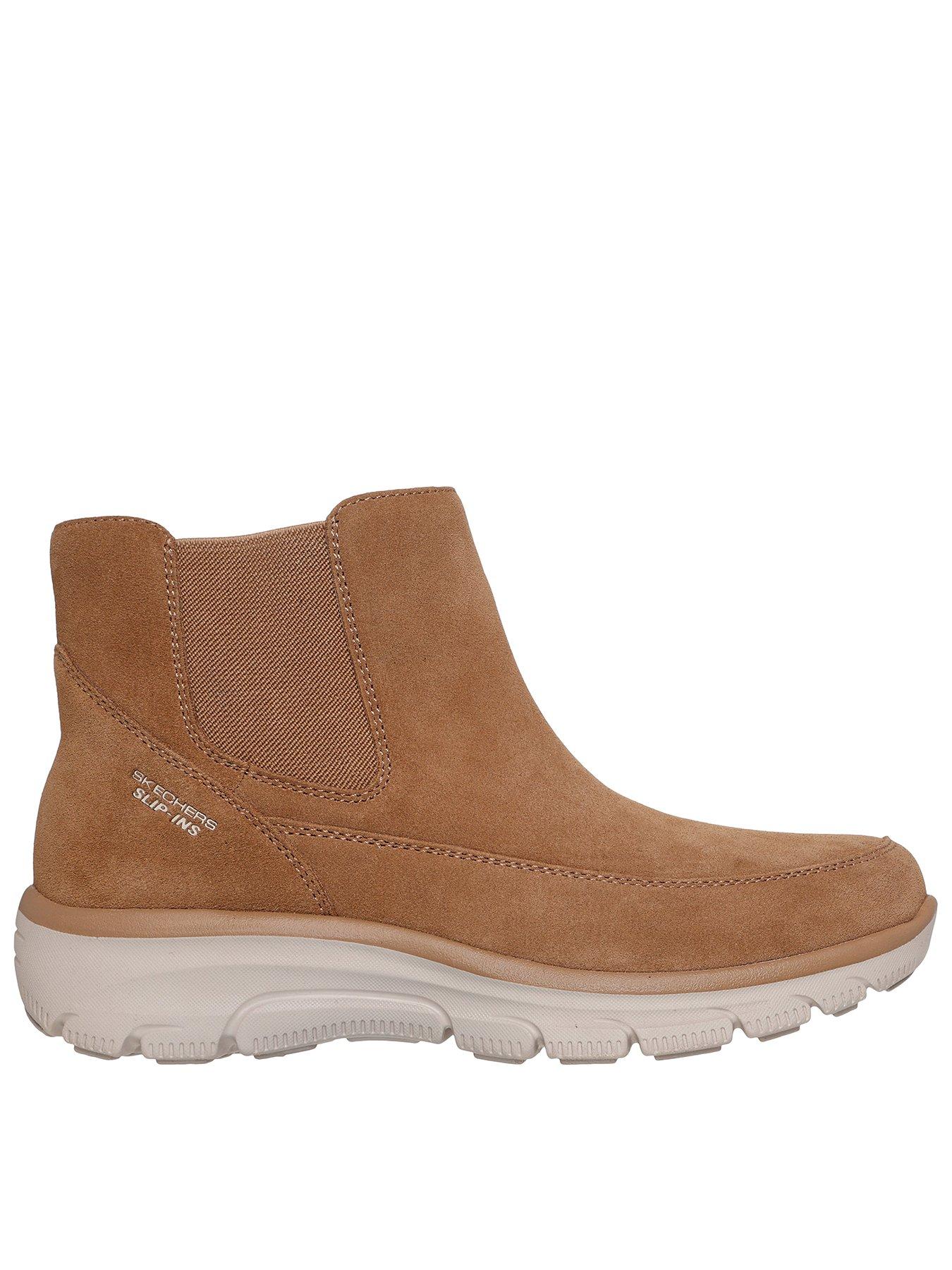 Image 1 of 6 of Skechers Easy Going Casual Icon Slip-ins Chelsea Suede Boot W/air-cooled Mf - Tan Suede
