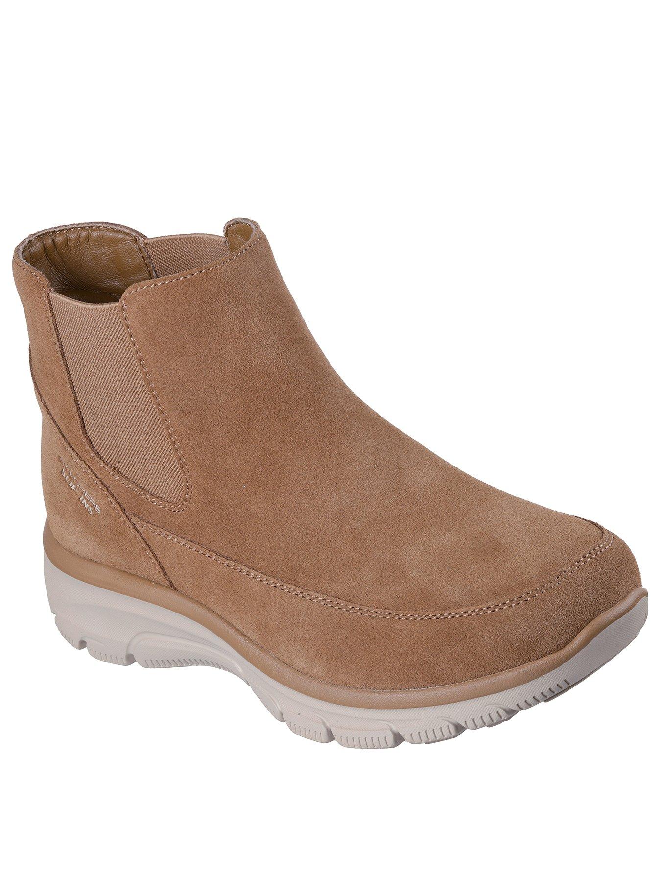 Image 2 of 6 of Skechers Easy Going Casual Icon Slip-ins Chelsea Suede Boot W/air-cooled Mf - Tan Suede