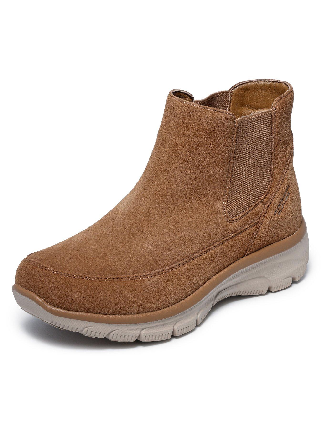 Image 5 of 6 of Skechers Easy Going Casual Icon Slip-ins Chelsea Suede Boot W/air-cooled Mf - Tan Suede
