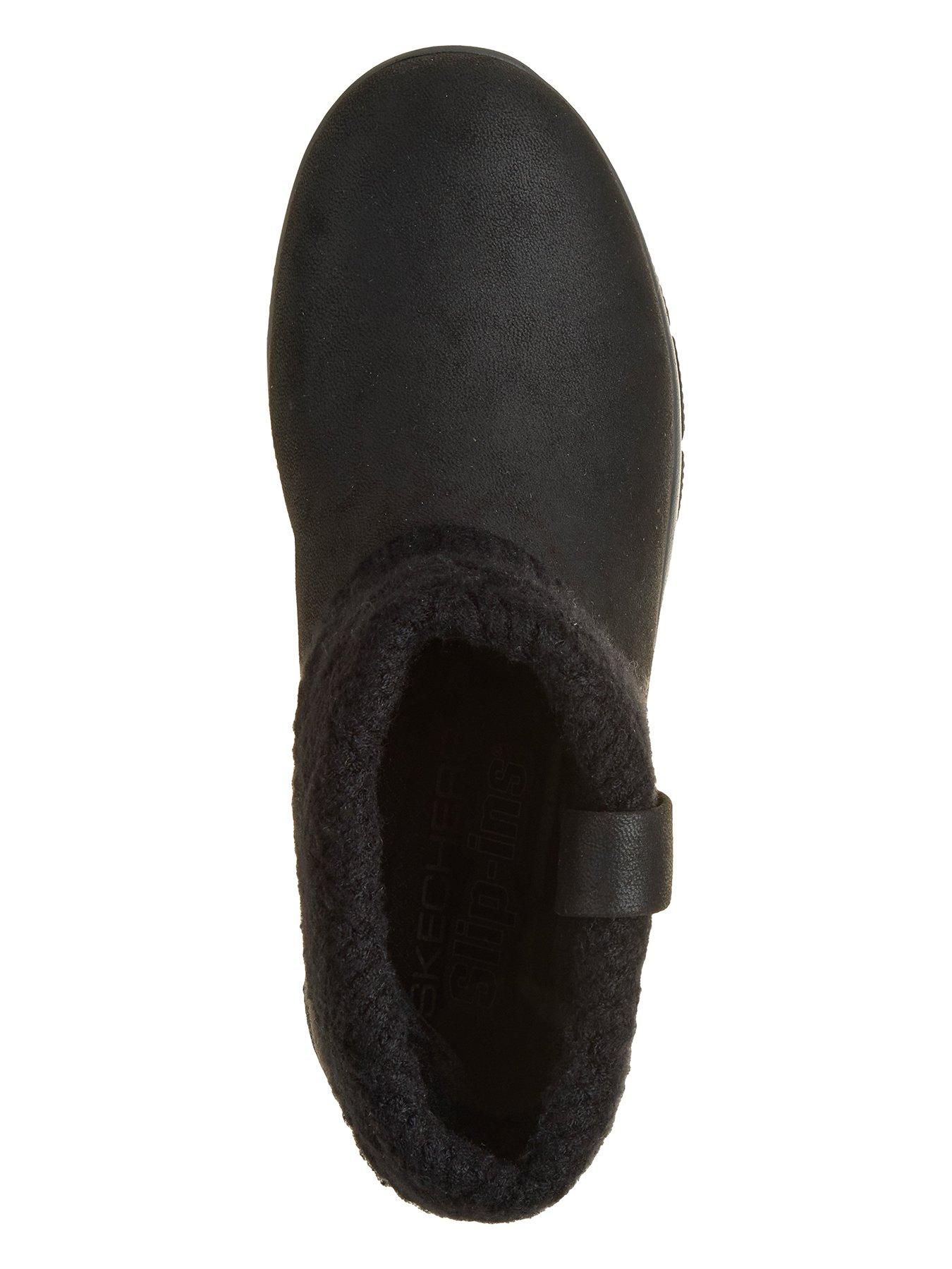 Image 3 of 5 of Skechers Women's Easy Going Cozy Weather 4 Slip Ins Fold Over Sweater Boots with Perform Tex - Black