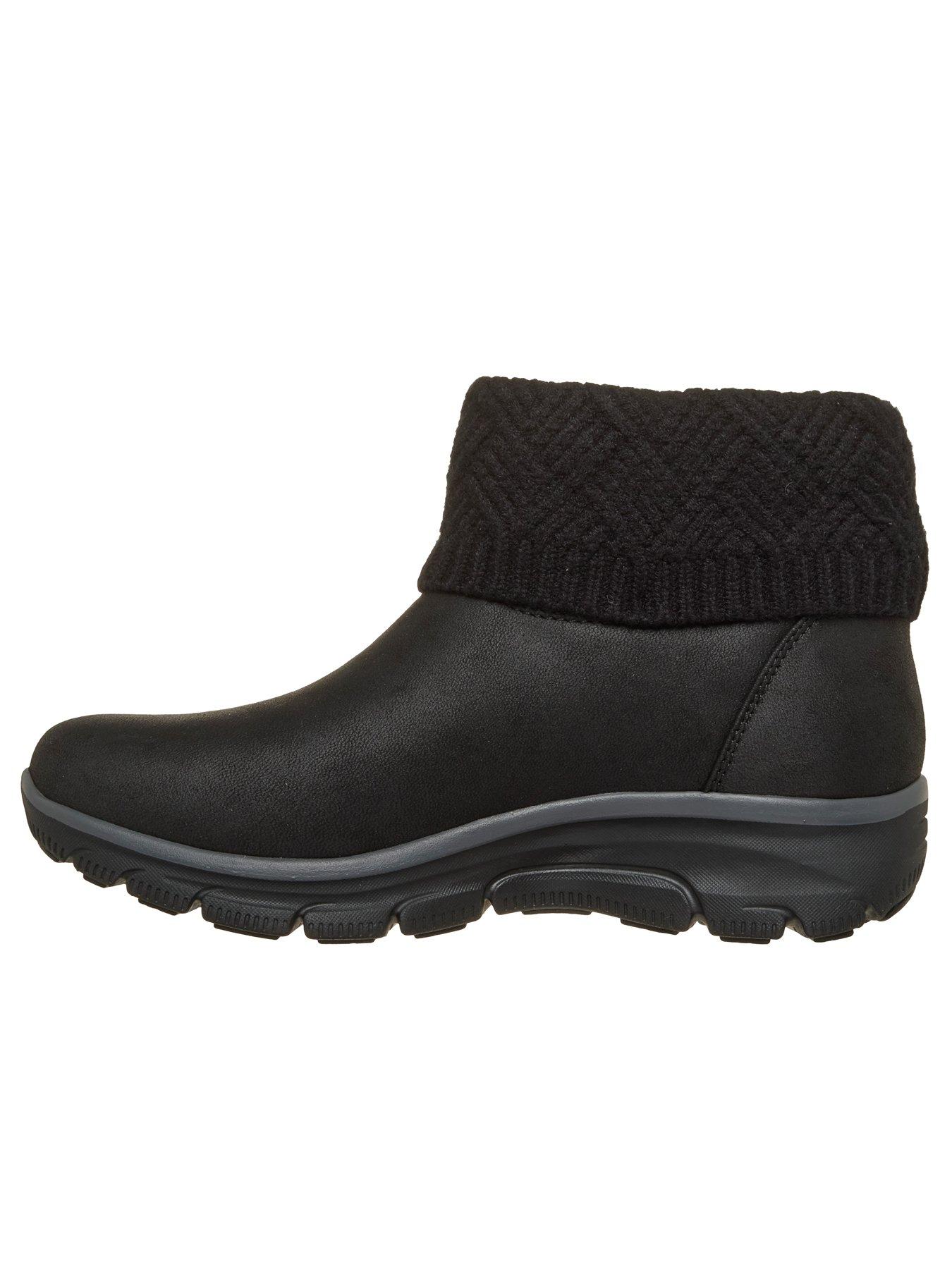 Image 5 of 5 of Skechers Women's Easy Going Cozy Weather 4 Slip Ins Fold Over Sweater Boots with Perform Tex - Black