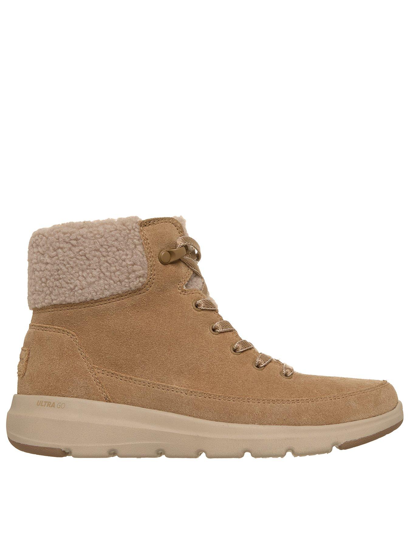 Skechers Glacial Ultra Tahoe Suede Lace-Up Boots - Brown