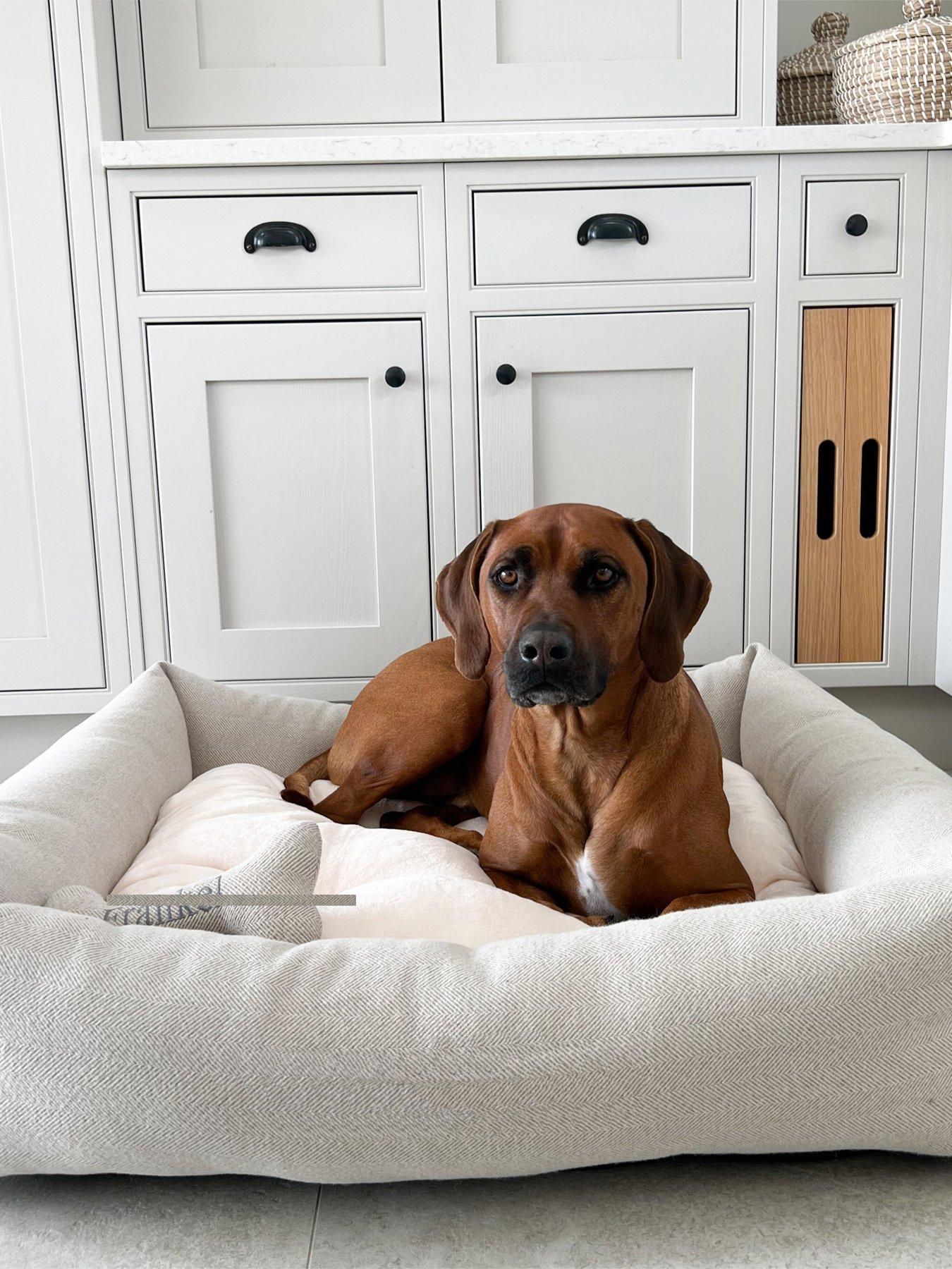 Lords and Labradors L&L Box Bed w/inner Natural Herringbone XL