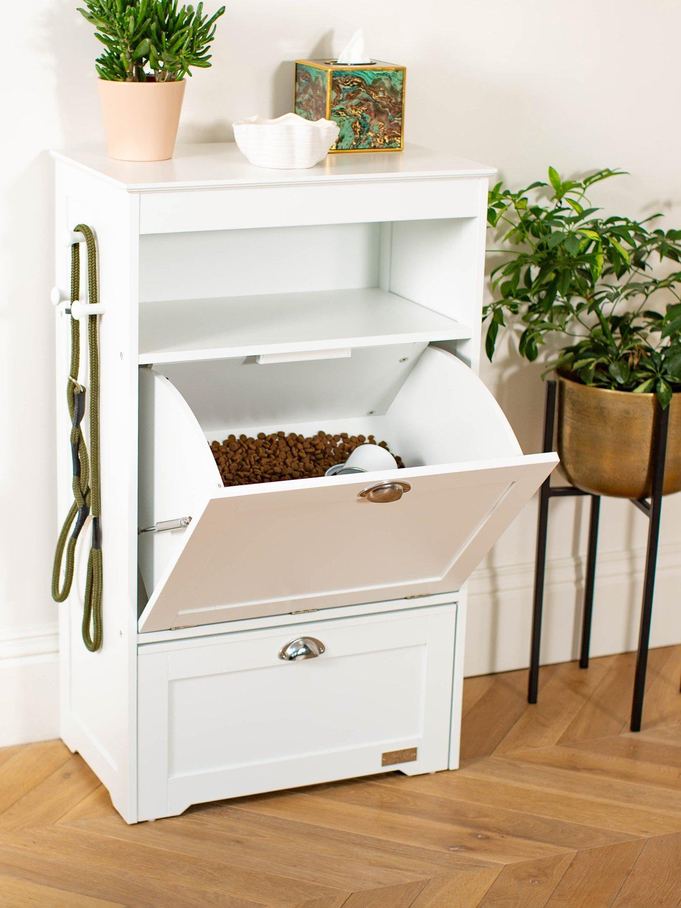 Image 1 of 5 of Lords and Labradors L&L Wooden Pet Feeding Station White