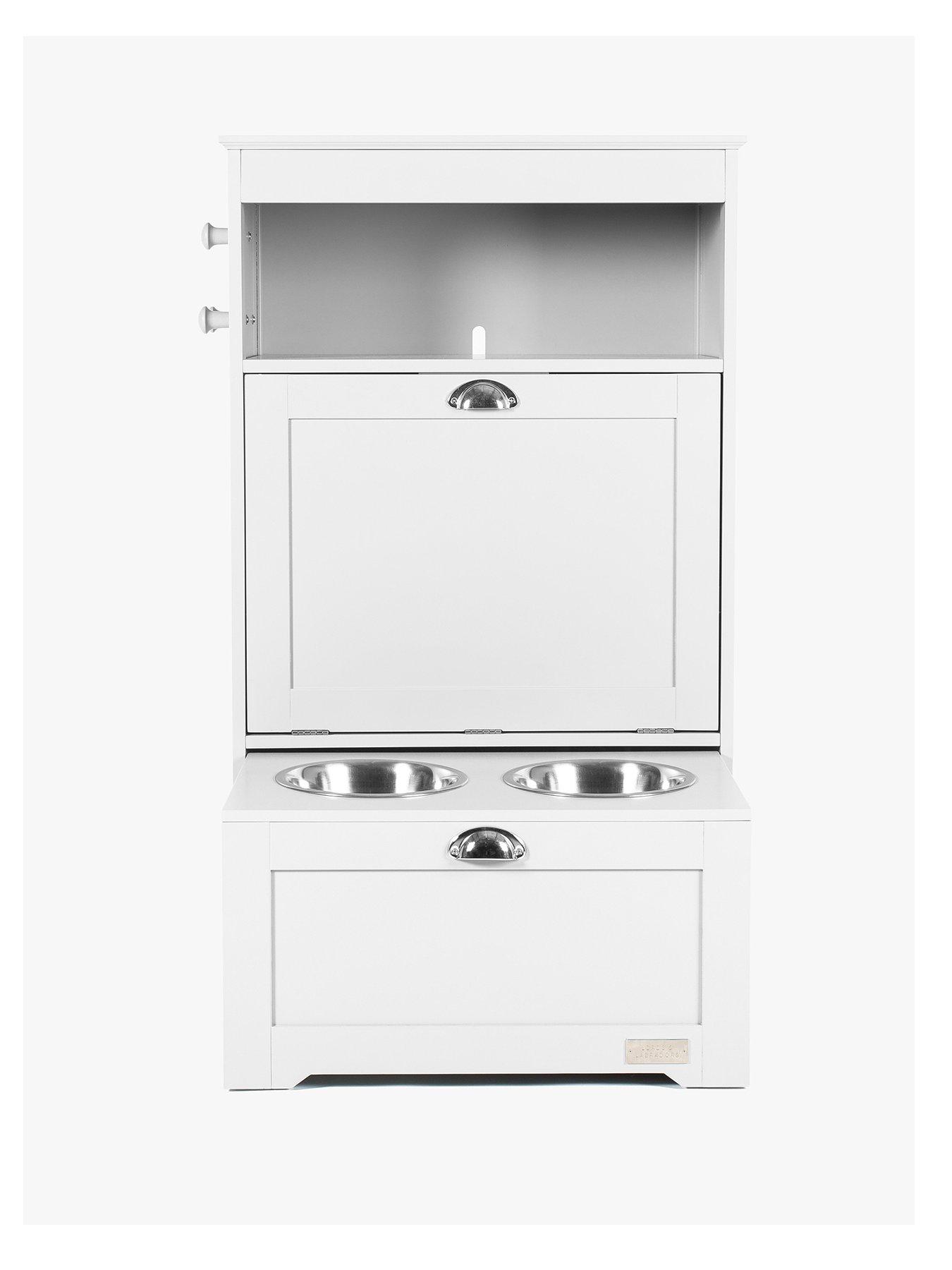 Image 2 of 5 of Lords and Labradors L&L Wooden Pet Feeding Station White