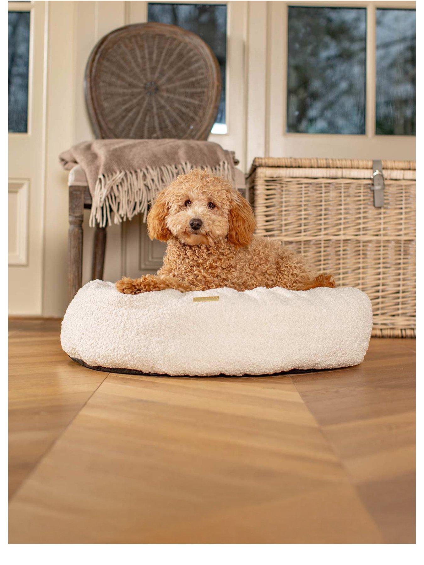 Image 1 of 4 of Lords and Labradors L&L Donut Bed w/inner Ivory Boucle L