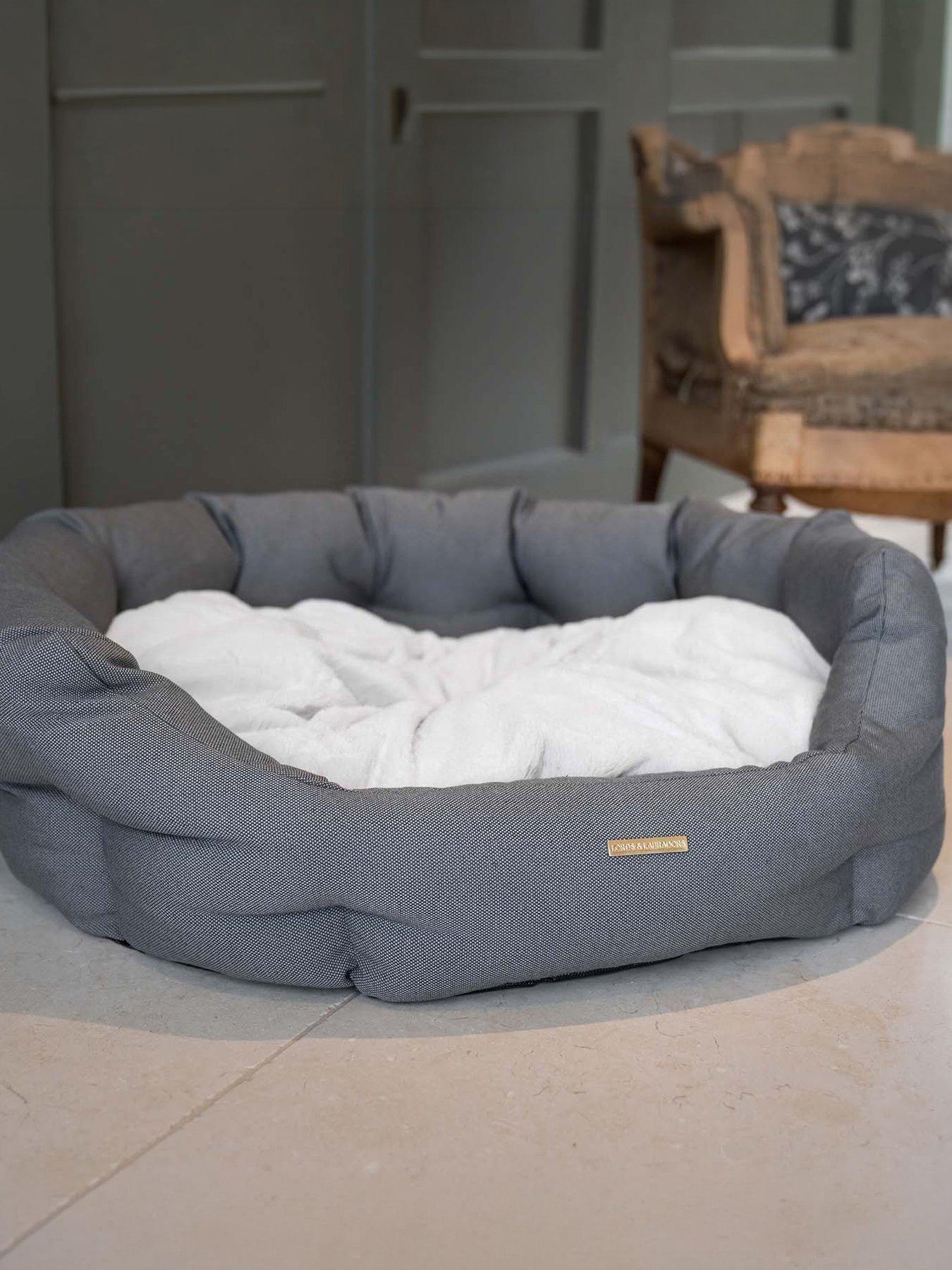 Lords and Labradors Lords & Labradors Essentials Twill Oval Bed Slate L