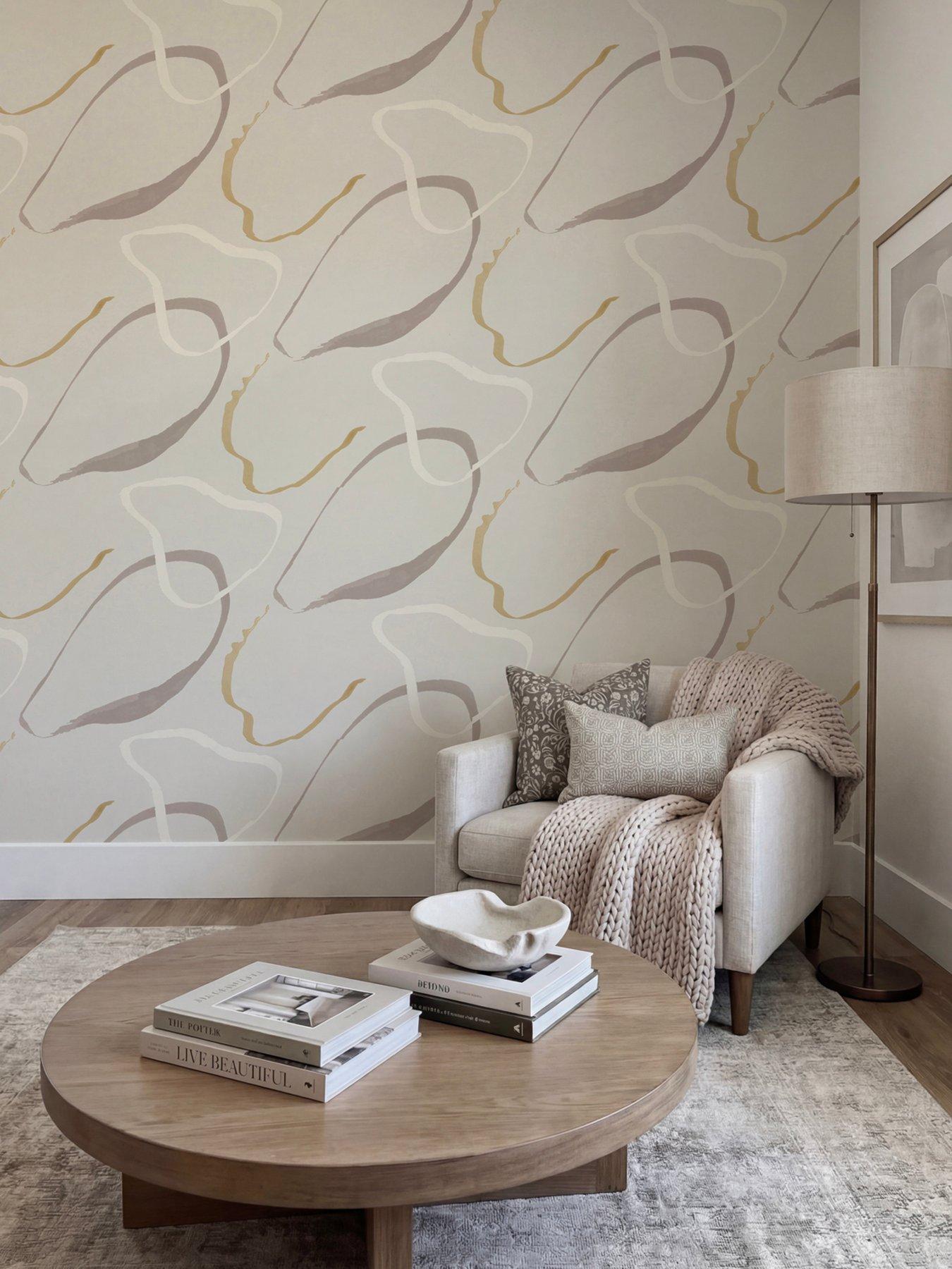 The Very Collection The Very Collection Abstract Lines Neutral Wallpaper
