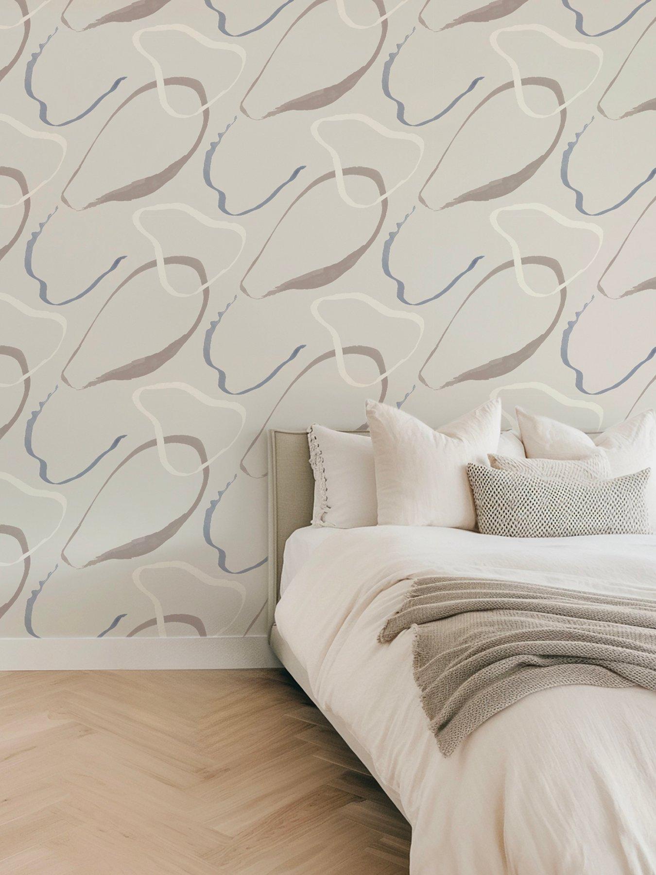 Image 4 of 4 of The Very Collection Abstract Lines Blue Wallpaper