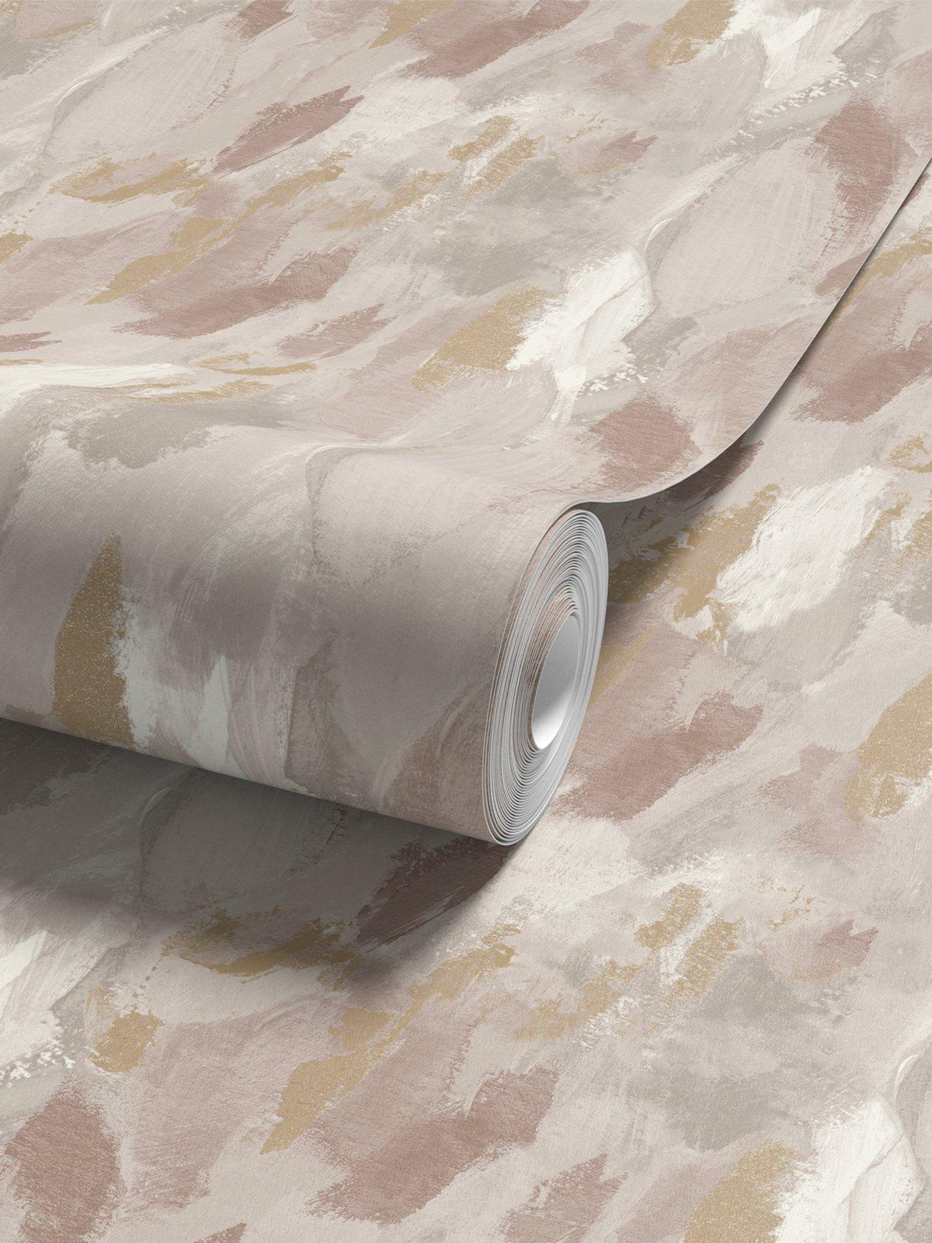 Image 3 of 4 of The Very Collection Painted Abstract Neutral Wallpaper