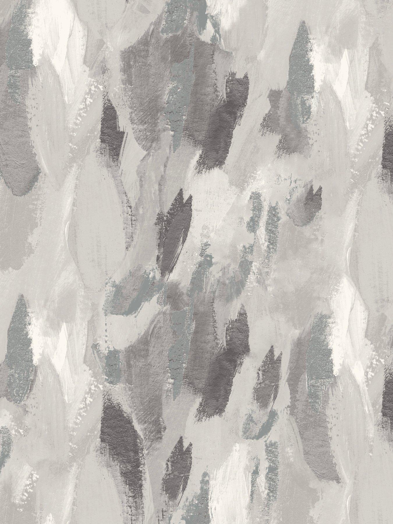 Image 2 of 4 of The Very Collection Painted Abstract Grey Wallpaper
