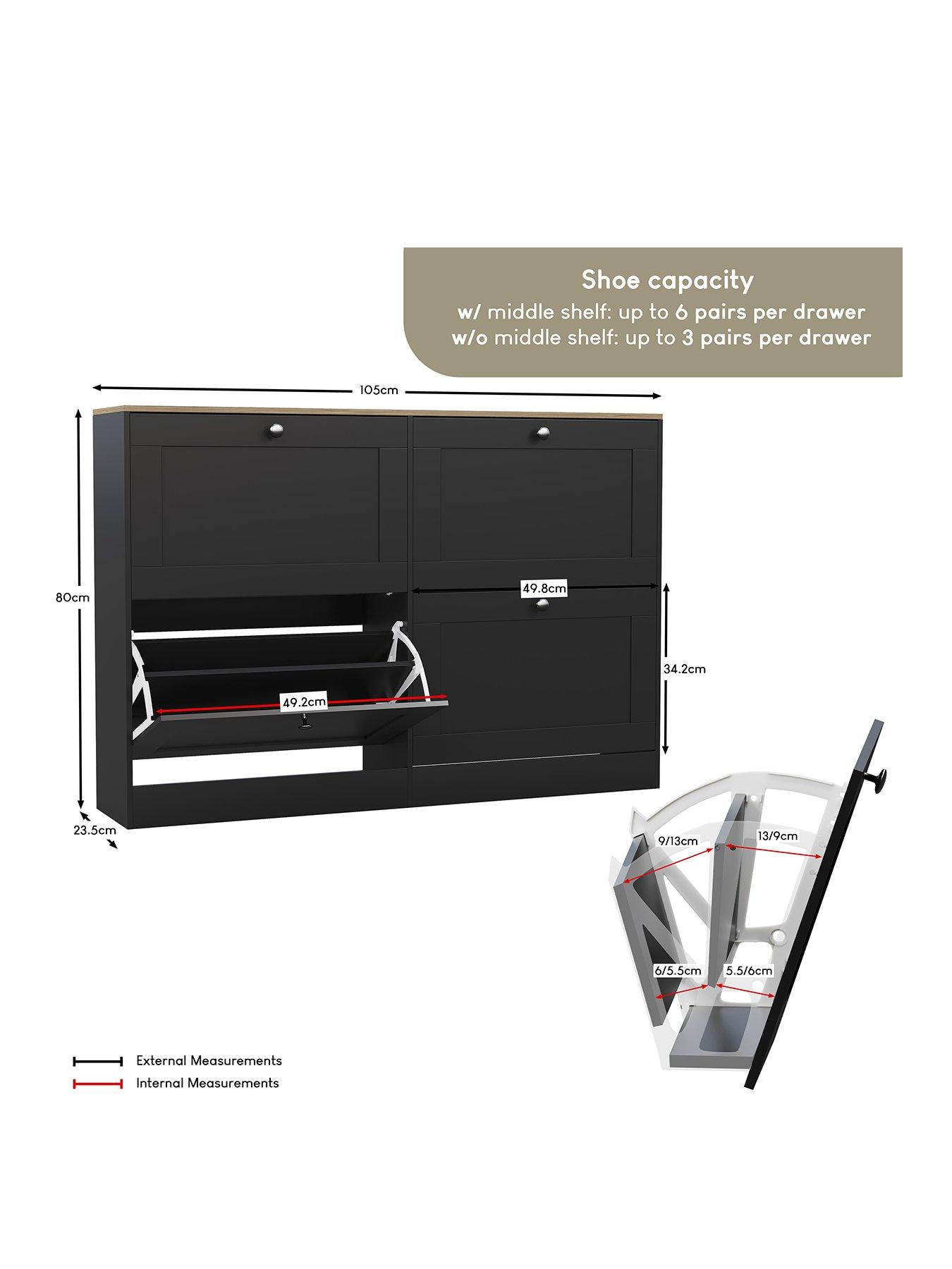 Image 2 of 7 of Vida Designs Altino 4 Drawer Shoe Cabinet
