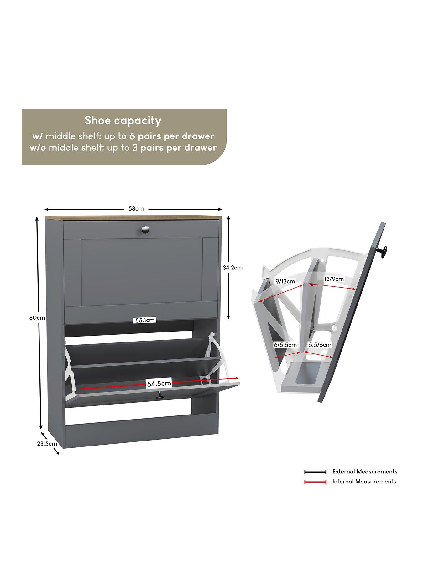 Image 2 of 6 of Vida Designs Altino 2 Drawer Shoe Cabinet