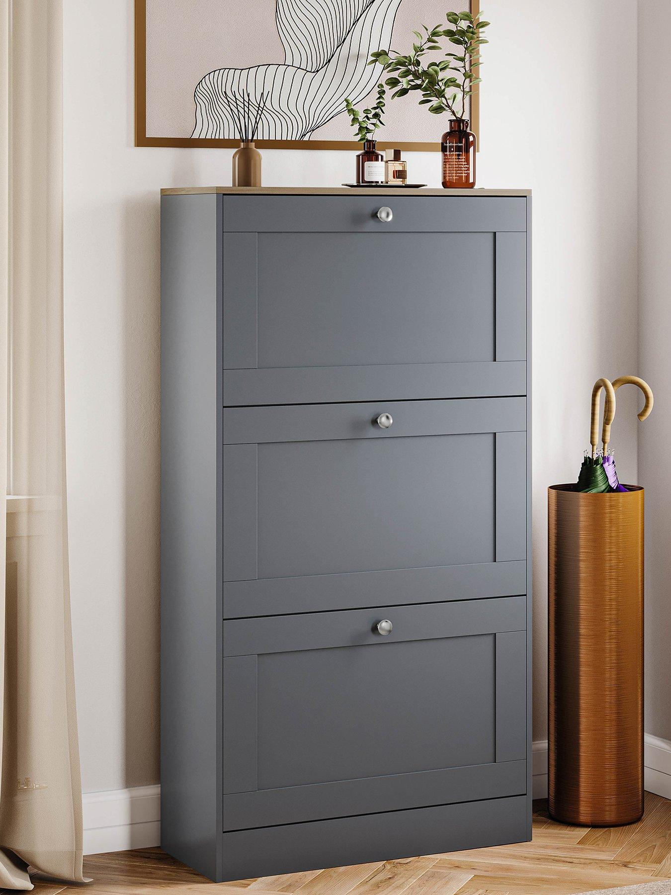 Image 1 of 7 of Vida Designs Altino 3 Drawer Shoe Cabinet