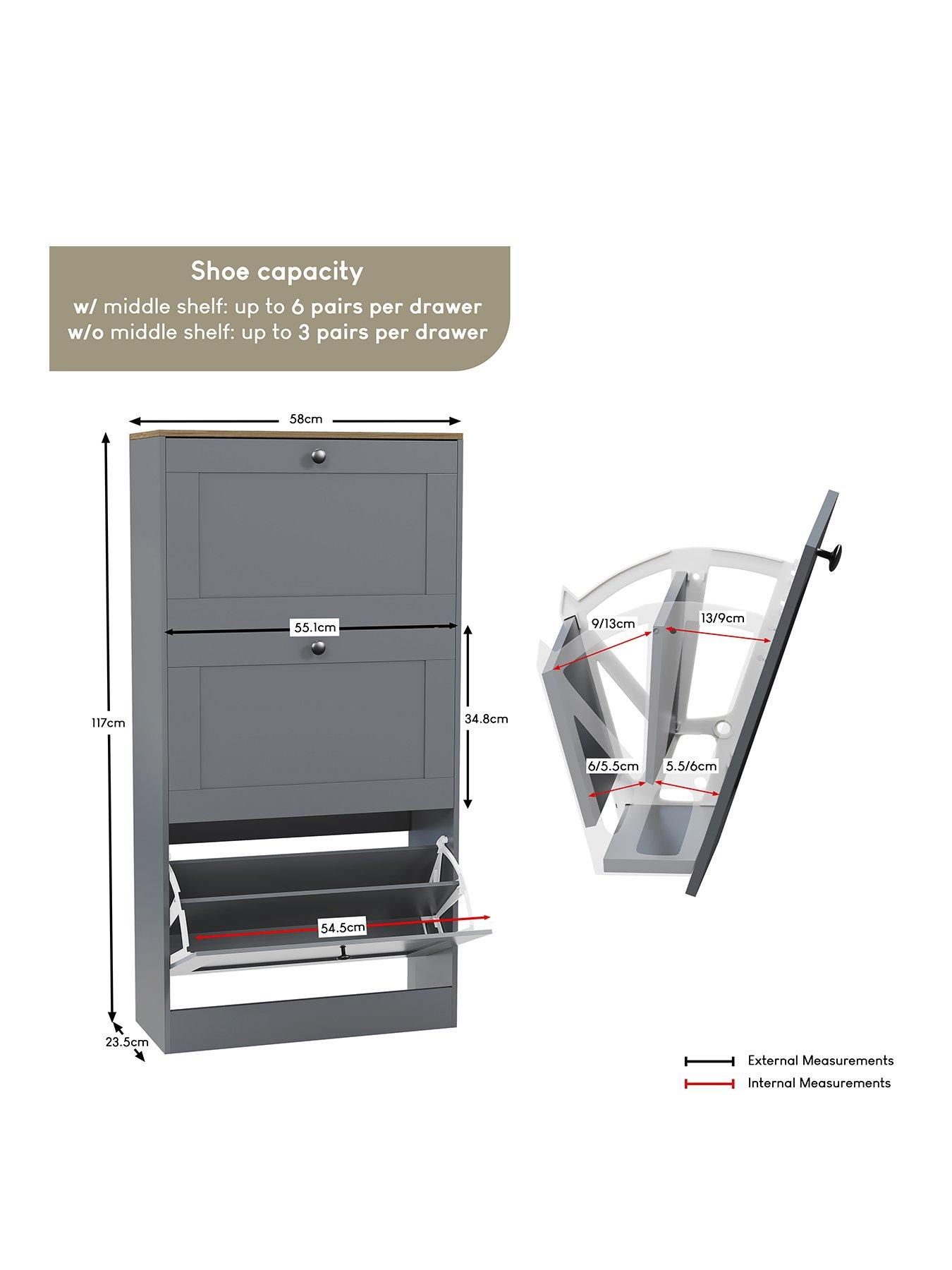 Image 2 of 7 of Vida Designs Altino 3 Drawer Shoe Cabinet