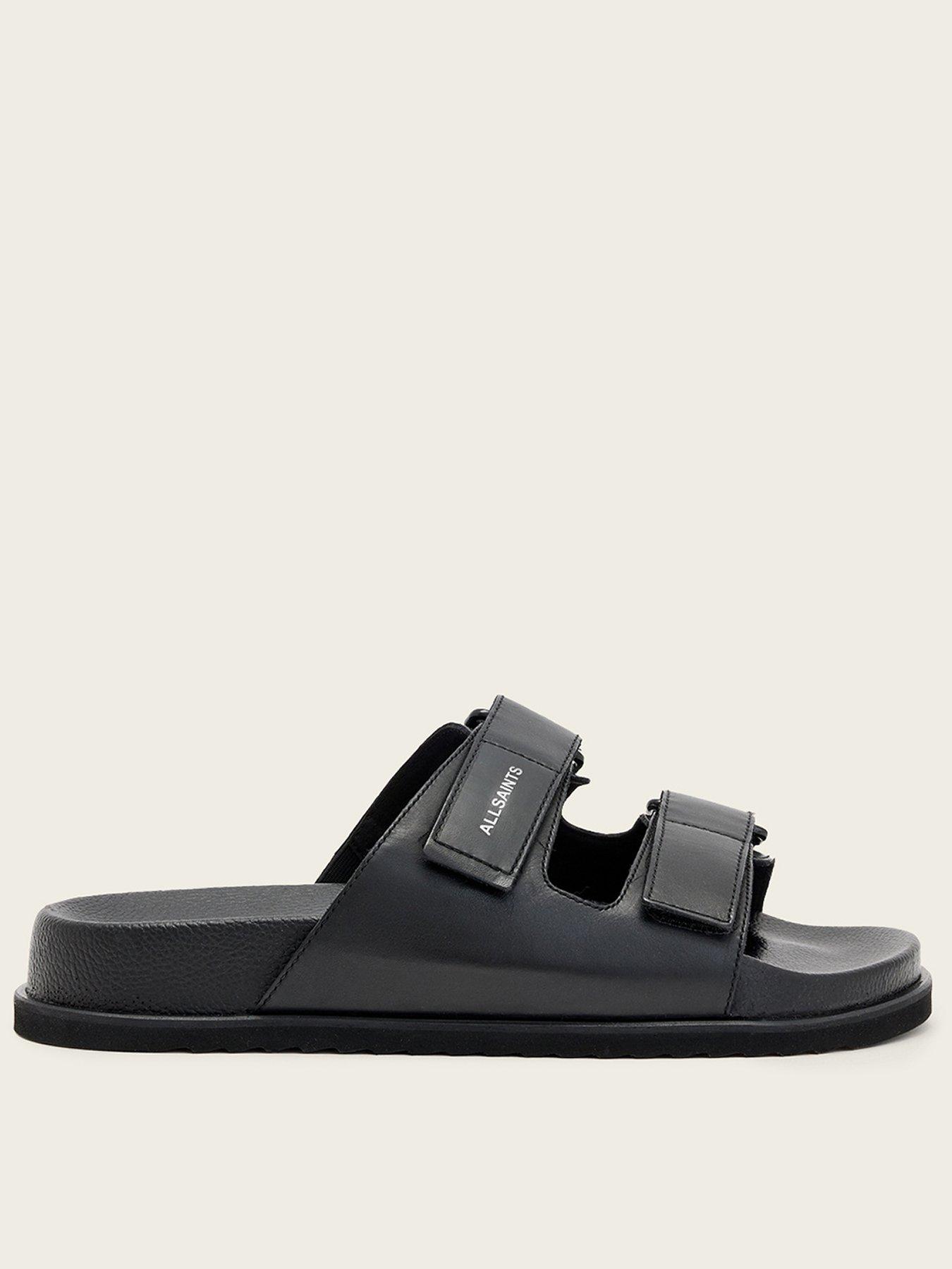 AllSaints Vex Leather Sandals - Black