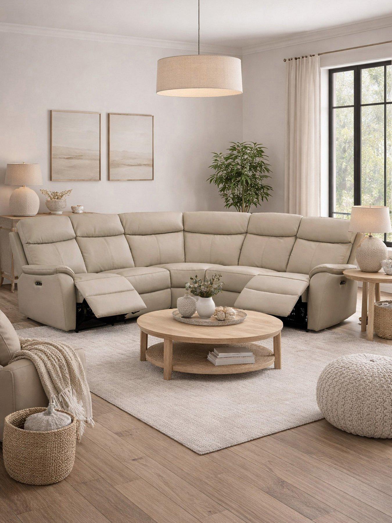 Aspire Kingsmere Leather Corner Recliner Sofa
