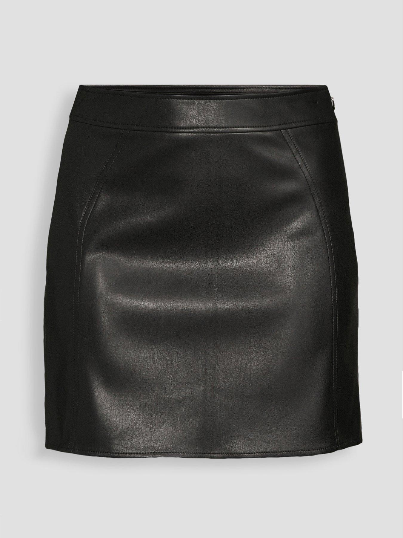 Image 7 of 7 of The Very Collection Pu Mini Skirt - Black