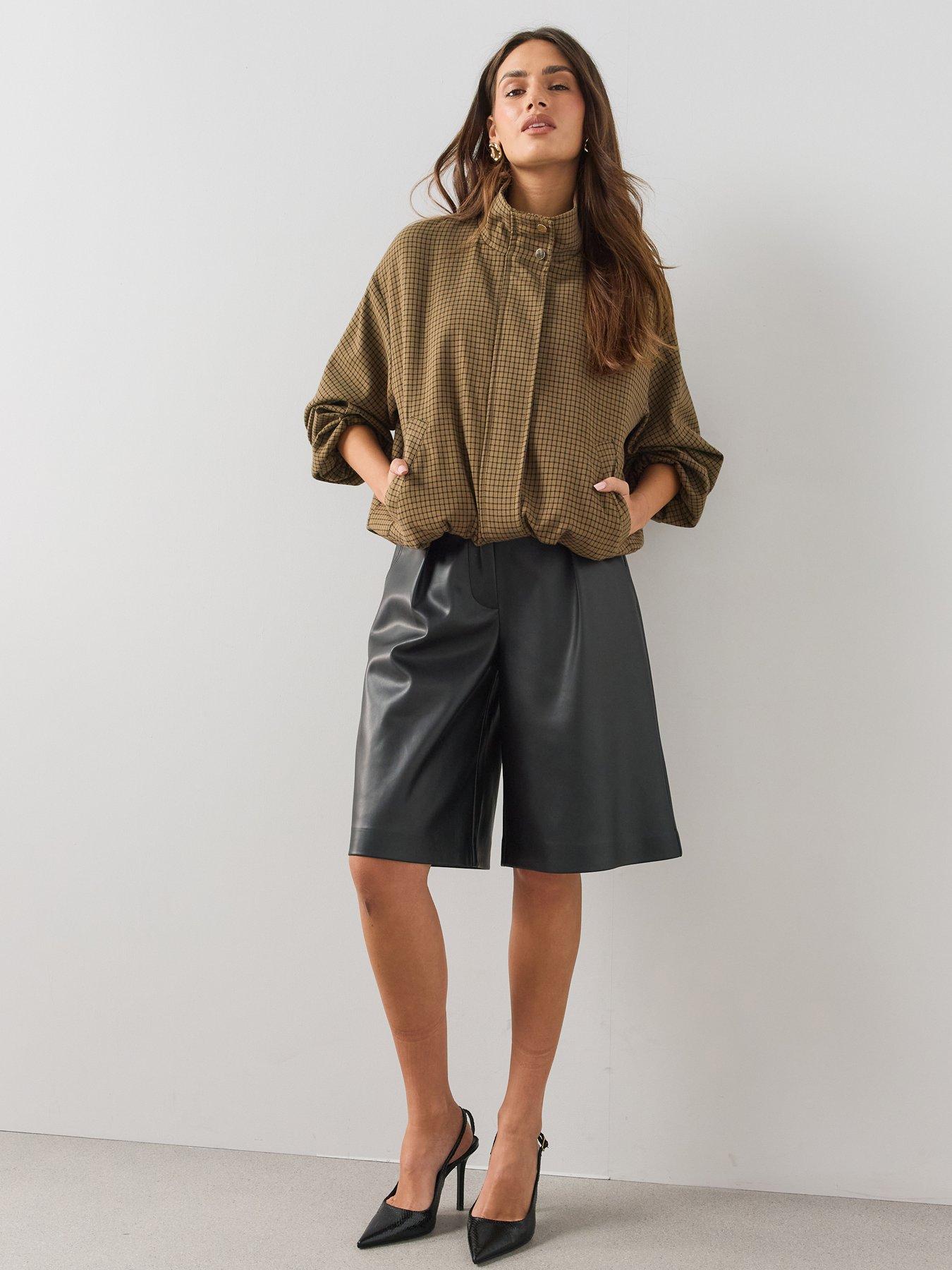 Image 1 of 7 of The Very Collection Pu Tailored Jorts